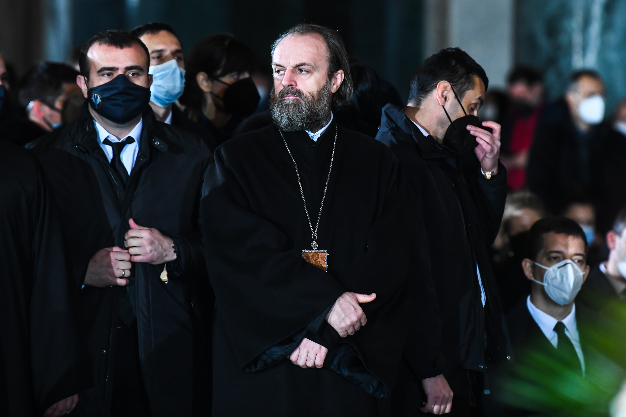 Beograd 22. novembar 2020. Vladike Srpske pravoslavne crkve tokom sahrane patrijarha Irineja u Hramu Svetog Save, episkopi, svestenstvo, SPC Foto:Goran Srdanov/Nova.rs