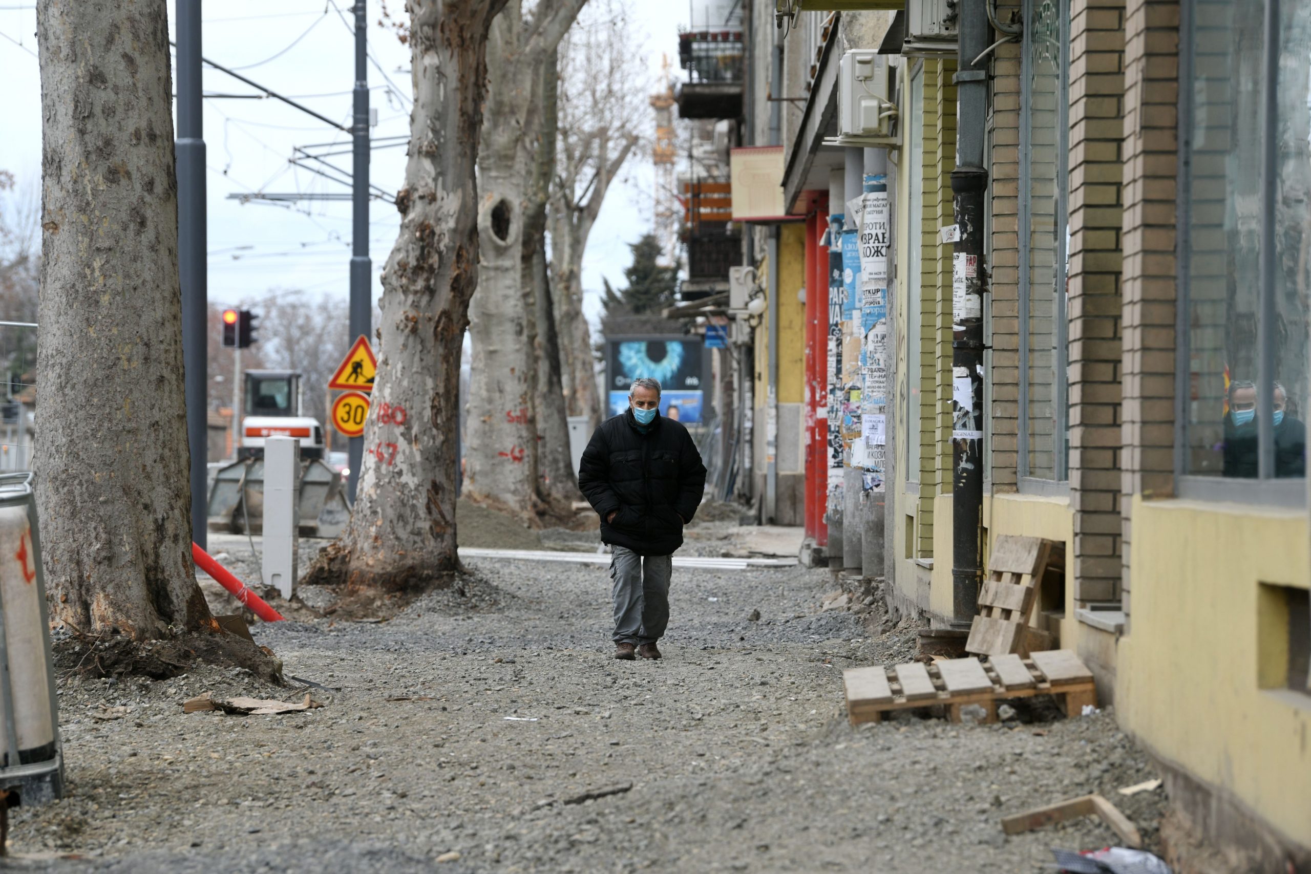 Beograd, 04.01.2021. Ulica Cara Dušana, Dušanova, radovi, neprohodni trotoari Foto: Filip Krainčanić/Nova.rs