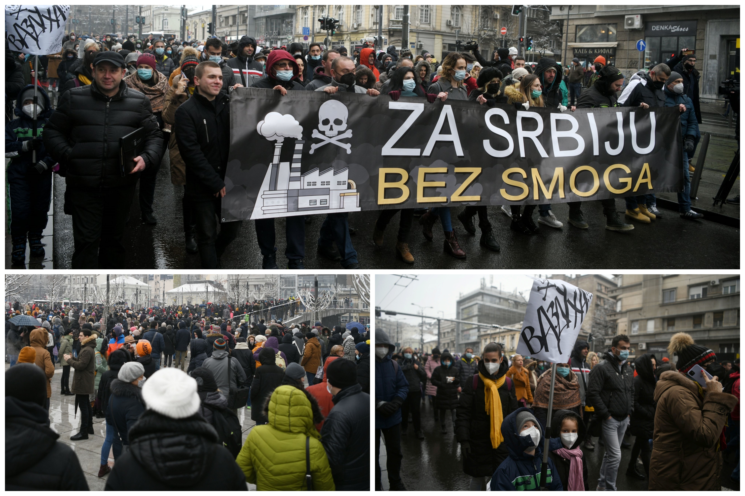 Beograd 10.01.2021. Protest inicijativa za čistiji vazduh, Slavija