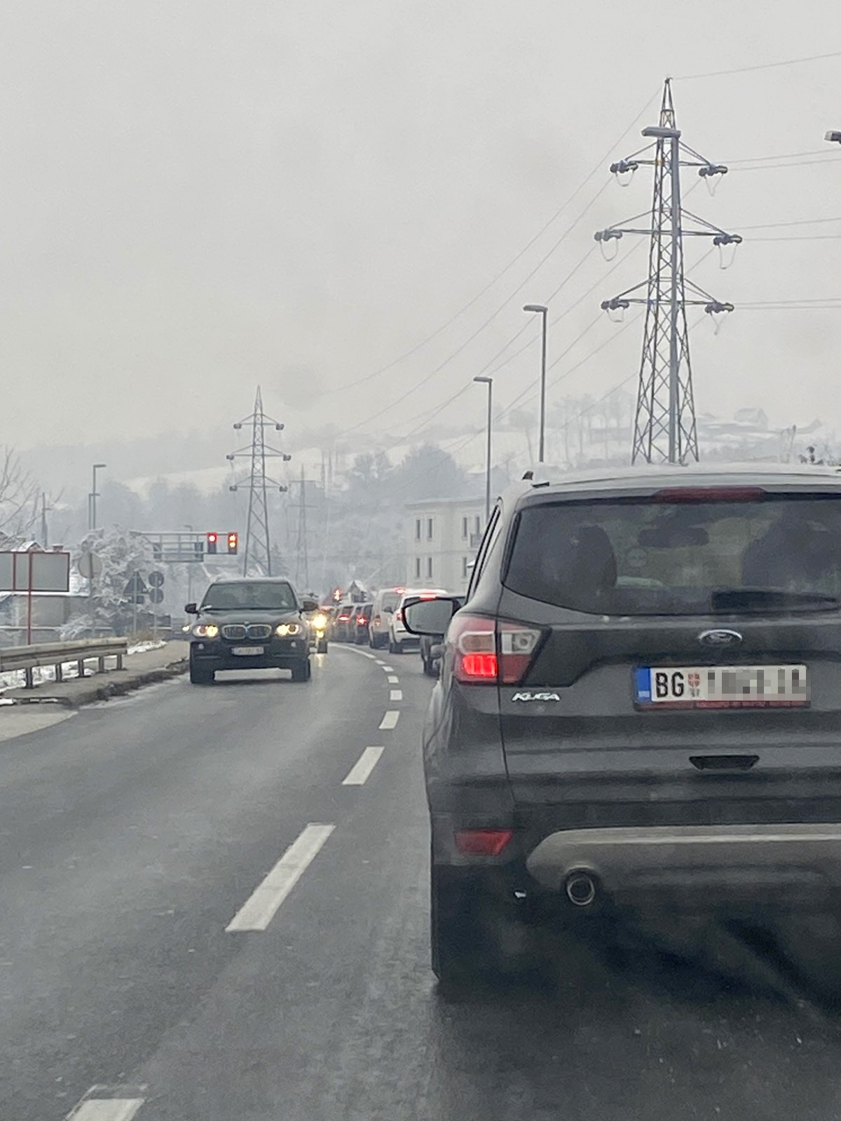 Guzva saobracaj, okolina Cacka, Cacak