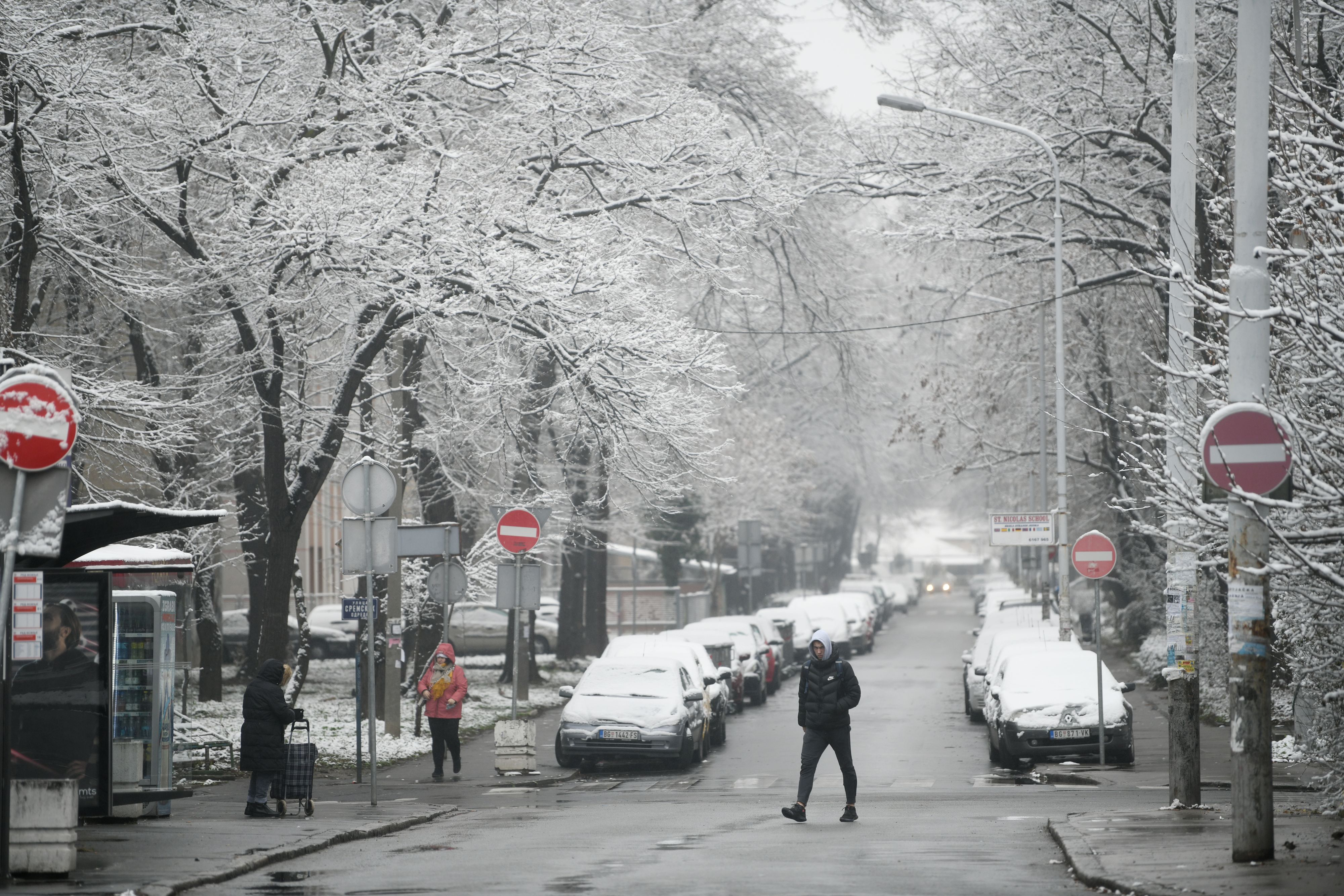 Beograd 10.01.2021. Sneg, padavine, prvi sneg, sneg u Beogradu, vreme, hladno