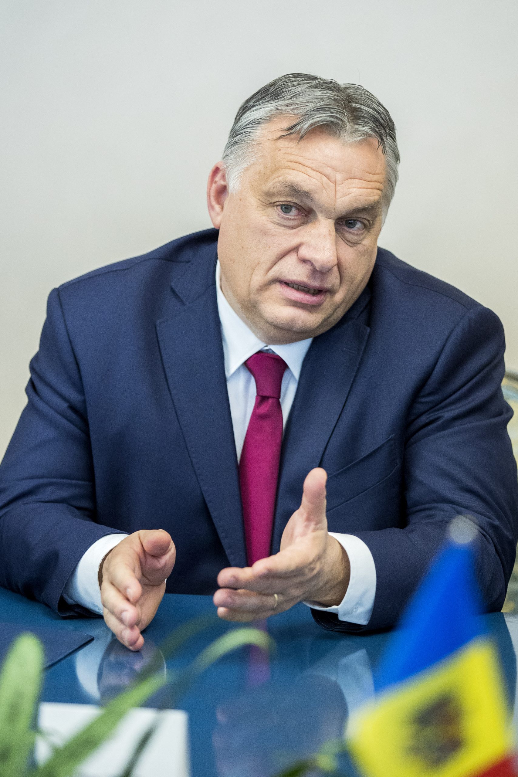 epa08289998 Hungary's Prime Minister Viktor Orban sits for a meeting with Moldova's President Dodon at the Presidential building during his official visit in Chisinau, Moldova, 12 March 2020.  EPA-EFE/DUMITRU DORU