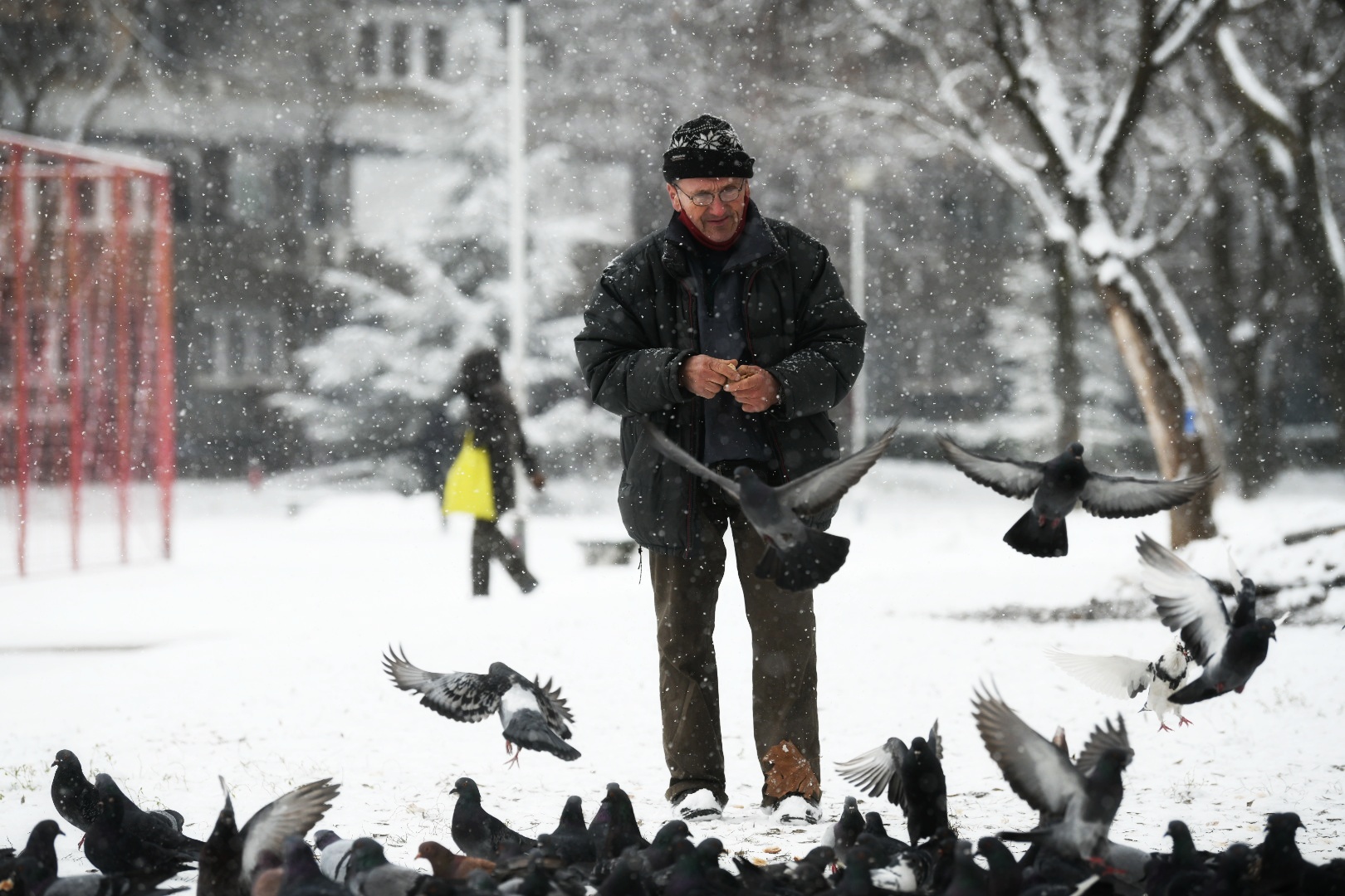Beograd 17. januar 2021. Sneg u Beogradu iznenadio je danas gradjane Foto:Vesna Lalić/Nova.rs