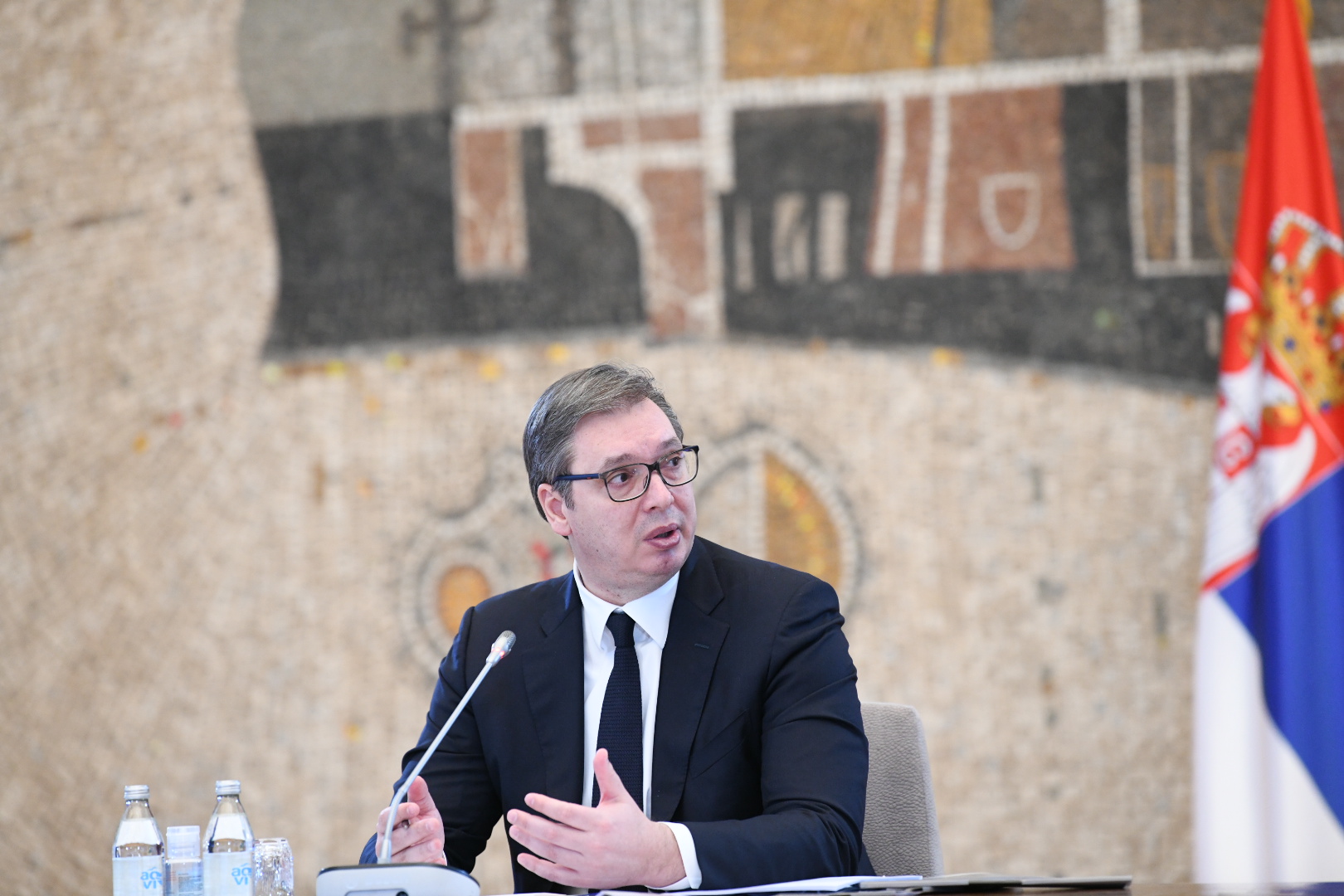Beograd, 19.01.2021. palata Srbija, Sednica državnog vrha i Operativnog tima za vakcinaciju, vakcinacija, konferencija, Aleksandar Vučić Foto: Vesna Lalić/Nova.rs