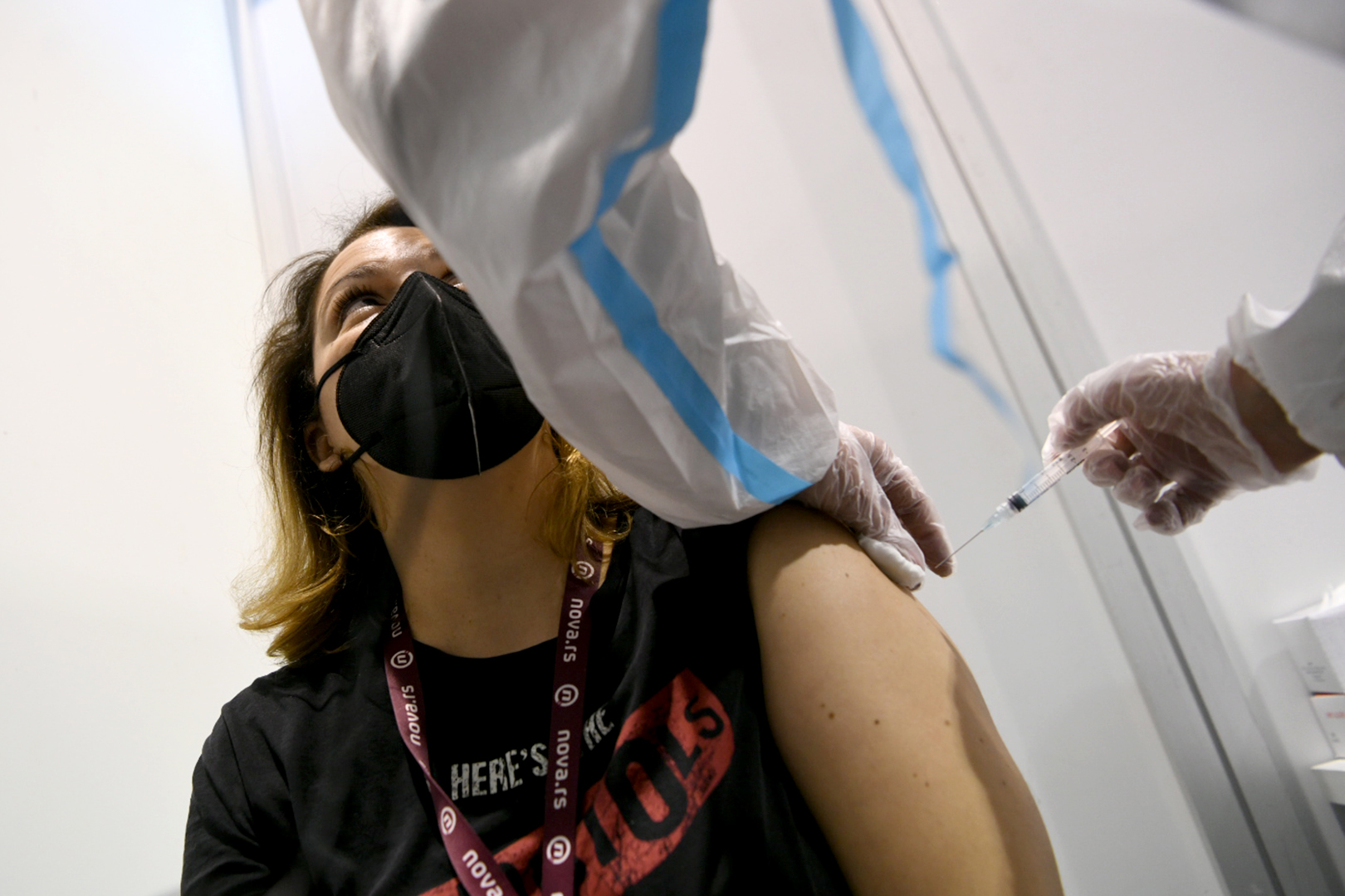 Beograd 21.01.2021. Beogradski sajam Vakcinacija Jelena Tusup, vakcina, primanje vakcine