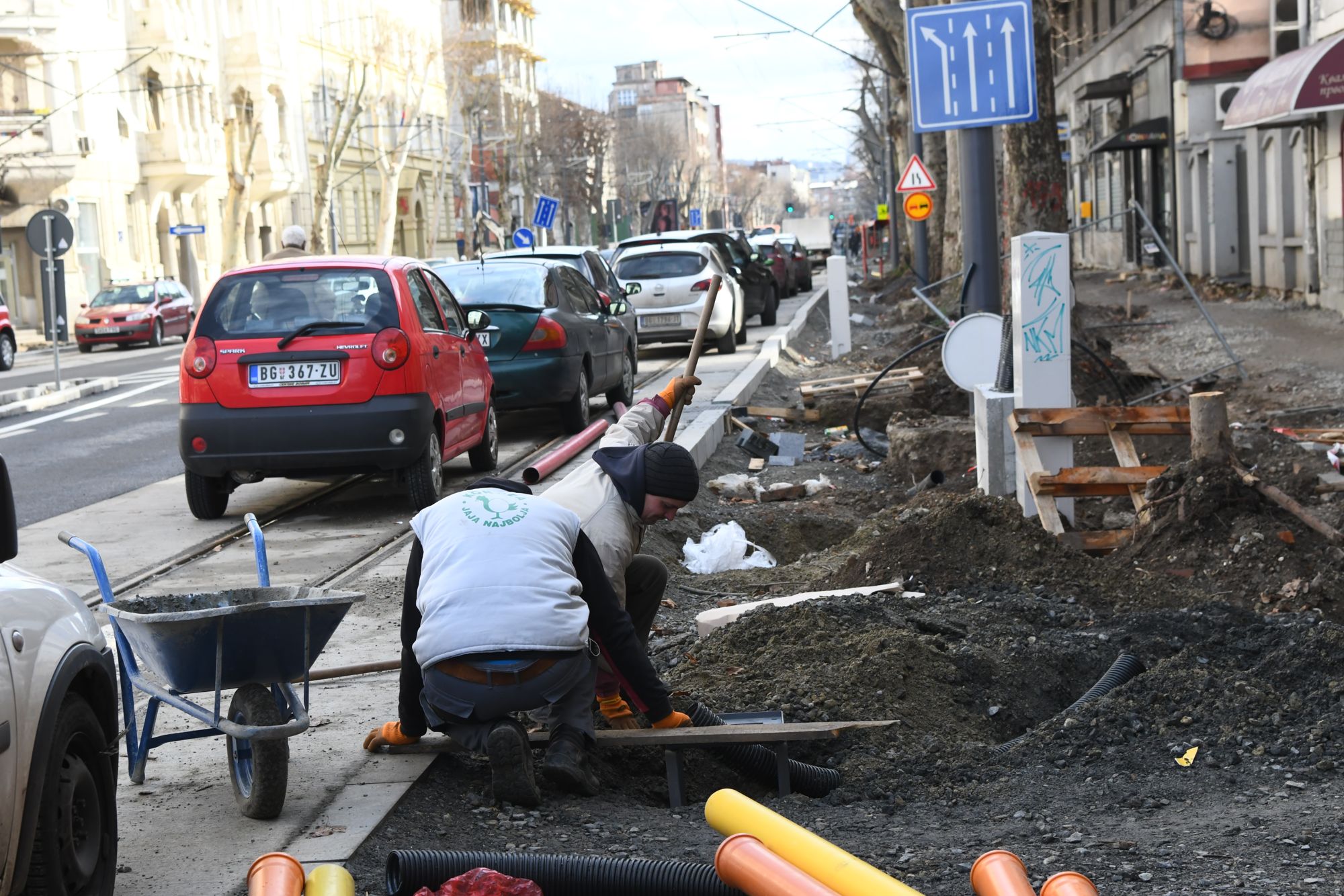 Beograd, 25.01.2021. Dušanova ulica, nezavršeni radovi Foto: Goran Srdanov/Nova.rs