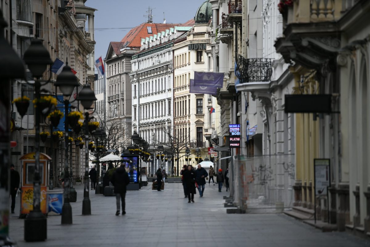 Beograd 01.04.2020. Knez Mihailova, Mihajlova, prolaznici, korona, koronavirus Foto: Vesna Lalić/Nova.rs