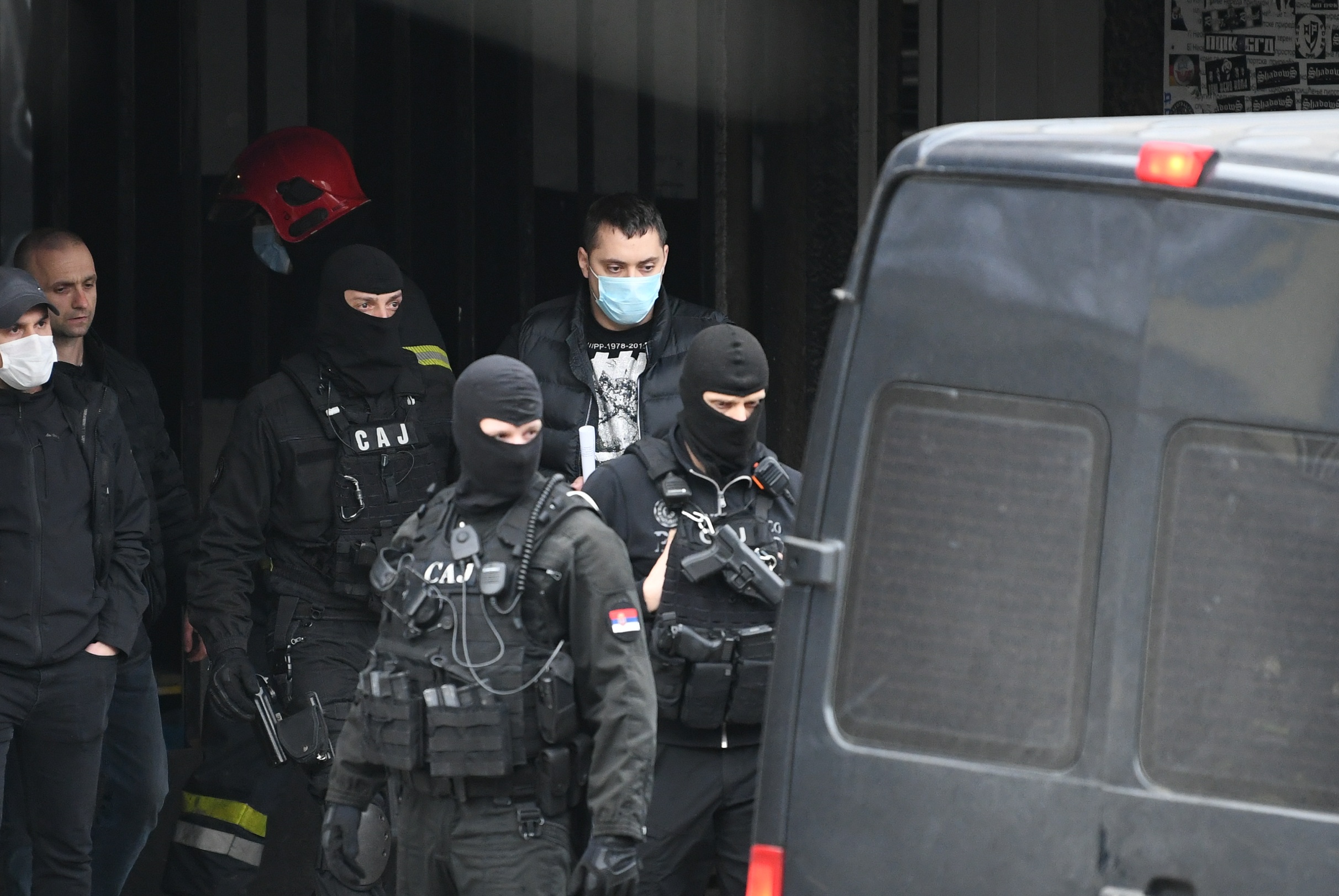 Velja Nevolja, Veljko Belivuk
Beograd 04.02.2021. Policija ispred stadiona fudbalskog kluba Partizan, Partizan, žandarmerija Foto: Vesna Lalić/Nova.rs
