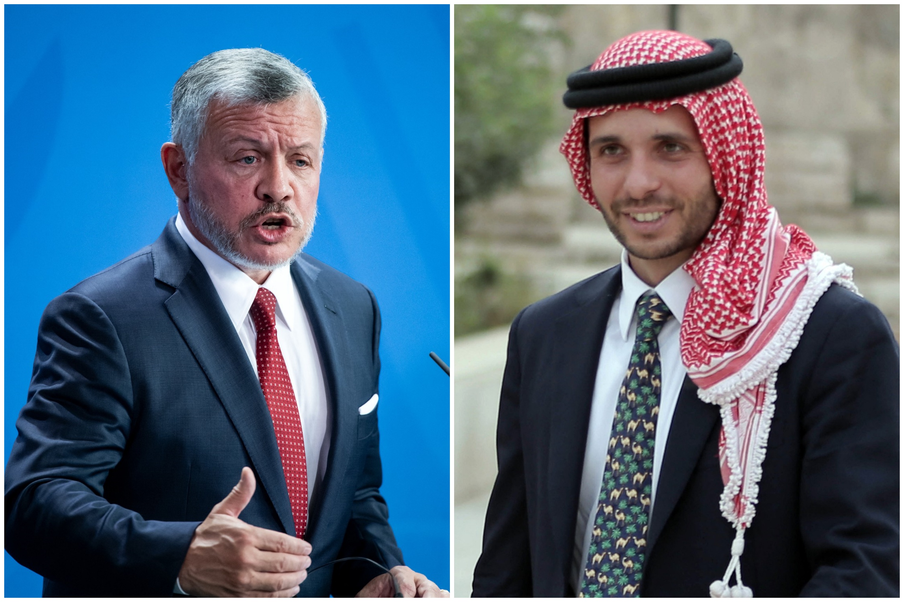 Abdullah II bin Al-Hussein, Hamzah Bin Al-Hussein, Jordan Foto: BERND VON JUTRCZENKA / KHALIL MAZRAAWI / AFP / Profimedia