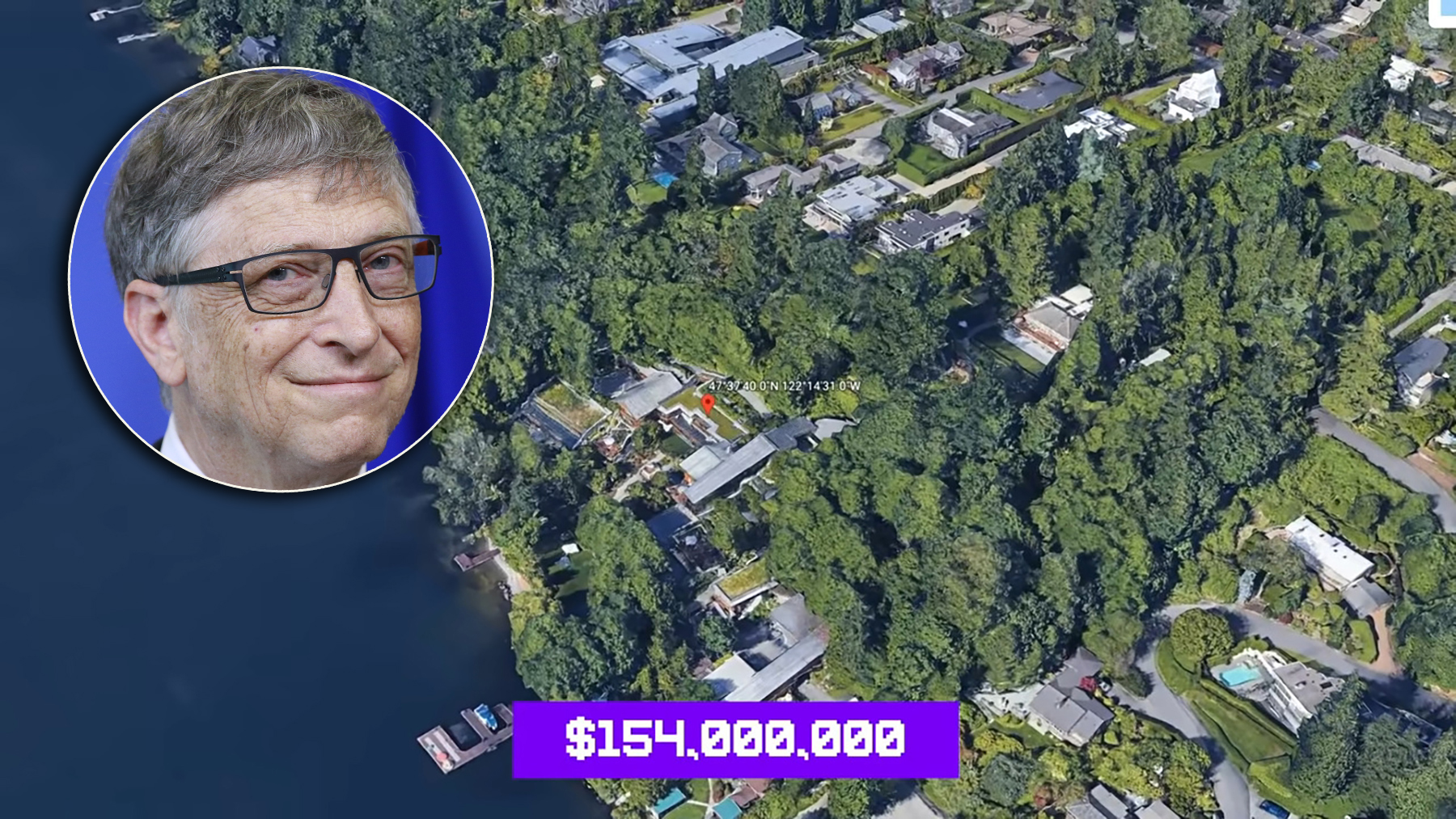 bil gejts vila zemljiste  154miliona dolara