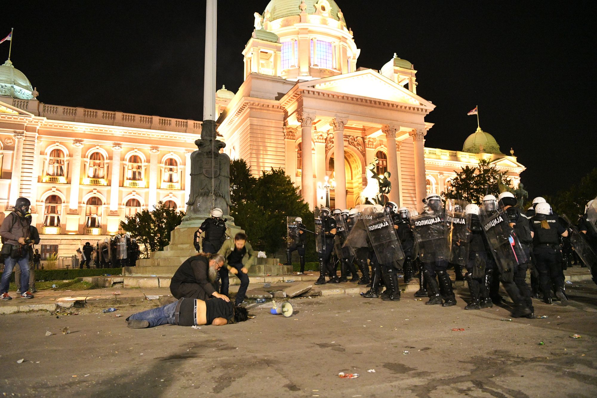Beograd 10.07.2020. Policija, Skupština Srbije, protest, četvrti dan, 4 dan Foto: Filip Krainčanić/Nova.rs