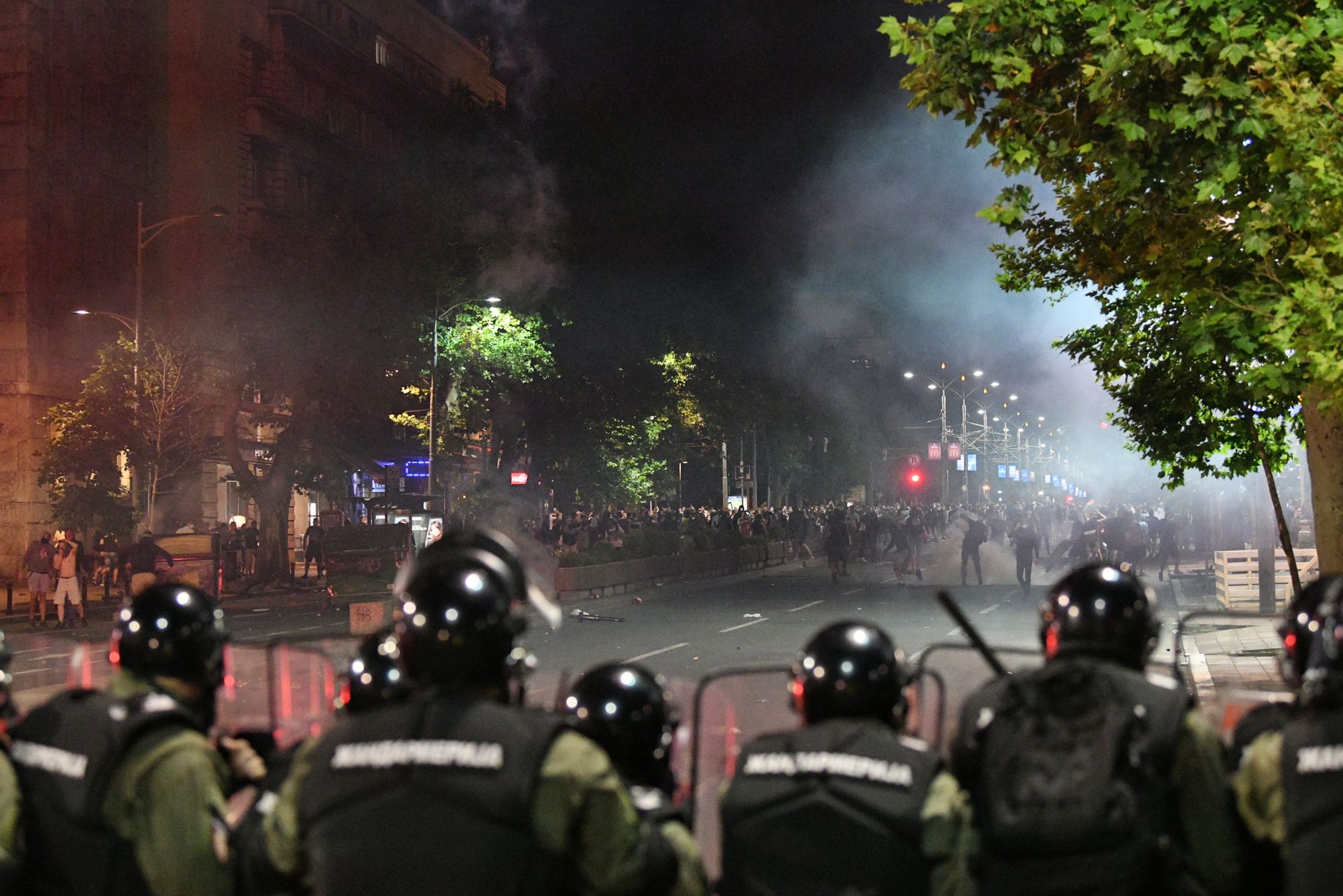 Beograd 10.07.2020. Kordon, posle incidenta. Policija, Žandarmerija. Skupština Srbije, protest, četvrti dan, 4 dan Foto: Filip Krainčanić/Nova.rs