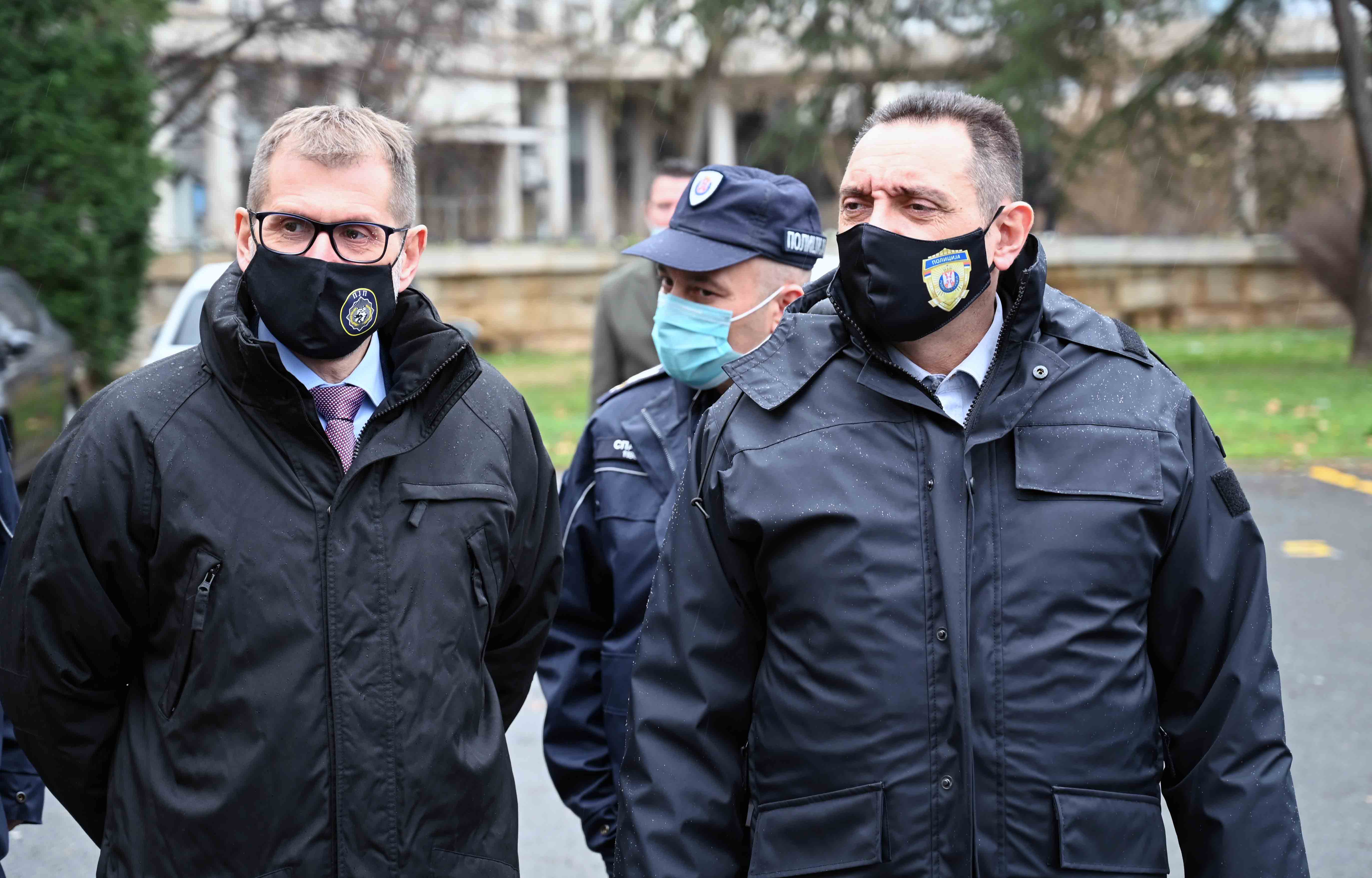 Vladimir Rebić, Aleksandar Vulin, Uprava saobraćajne policije, poseta, obilazak Foto: MUP Srbije