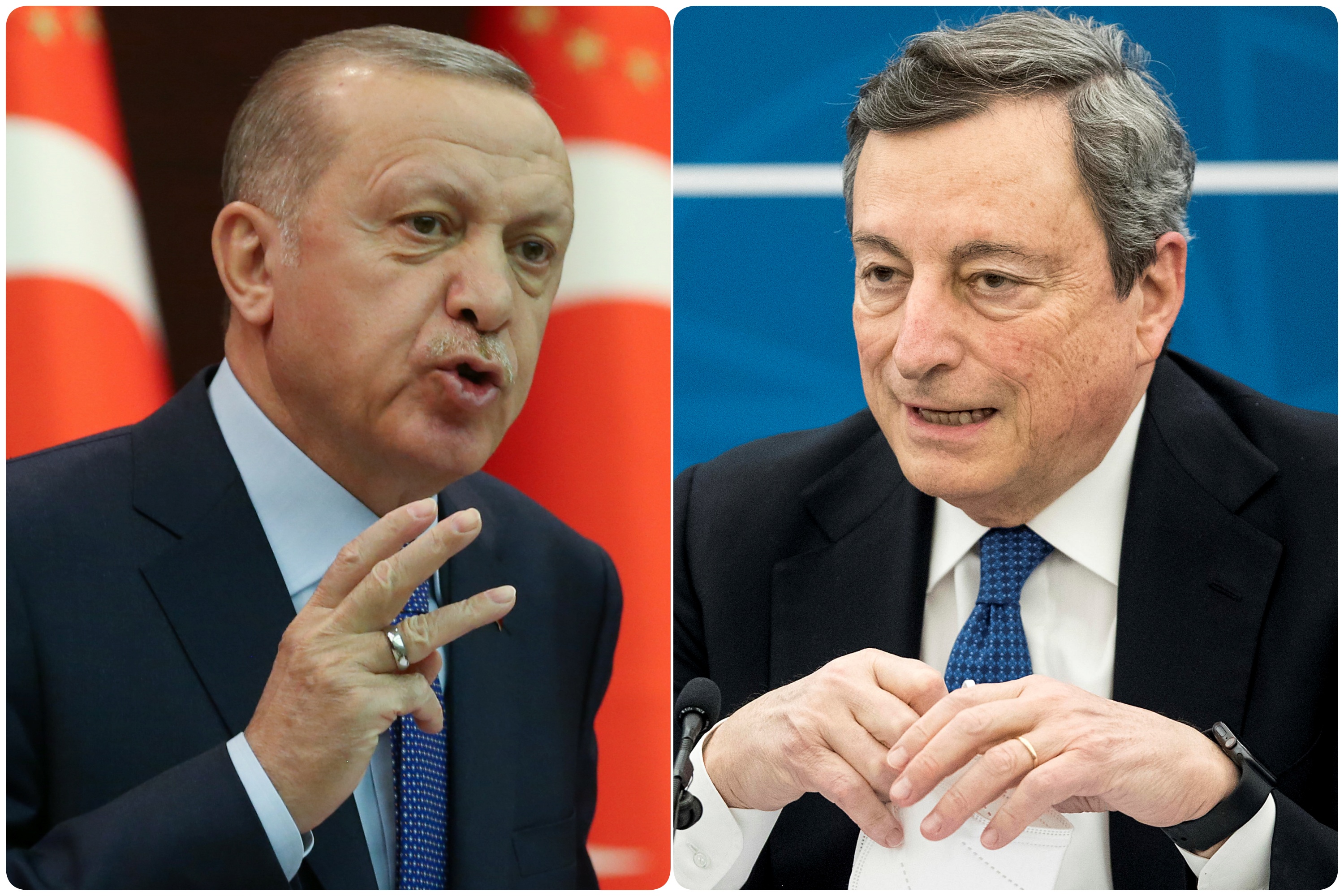 Redžep Tajip Ergodan i  Mario Draghi