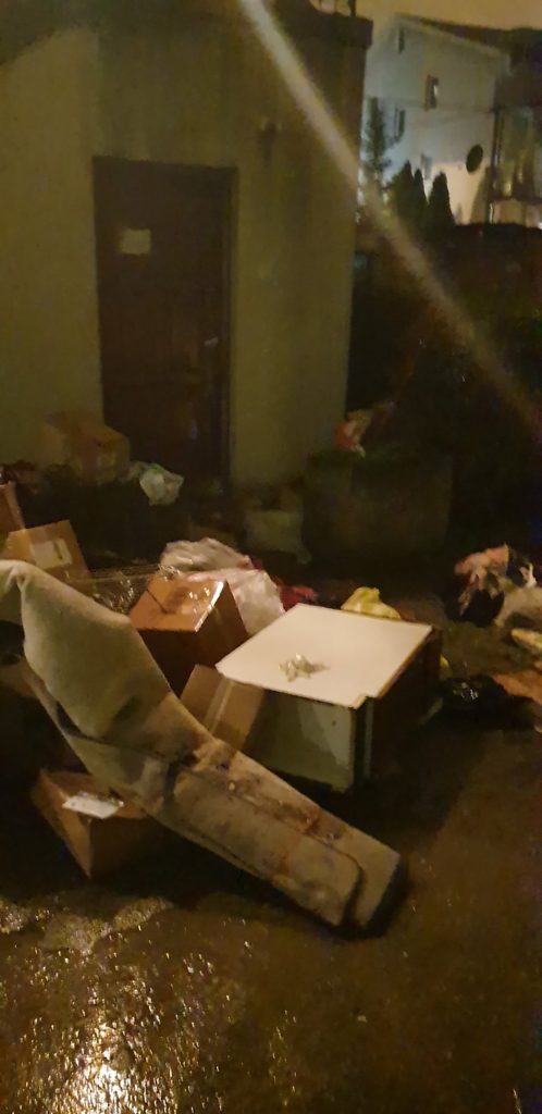 bele vode, leš u stanu