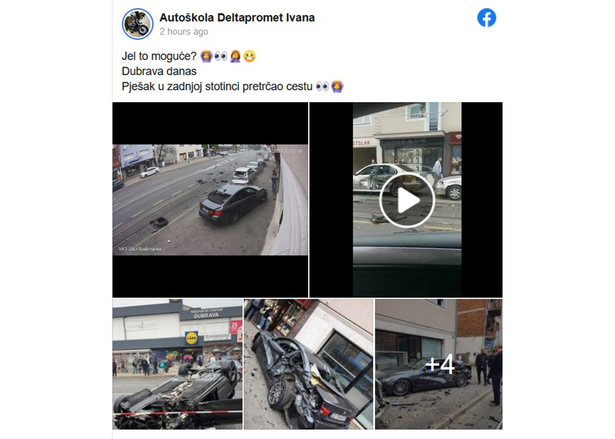 Zagreb Audi u punoj brzini kosio sve pred sobom, pešaci čudom preživeli
