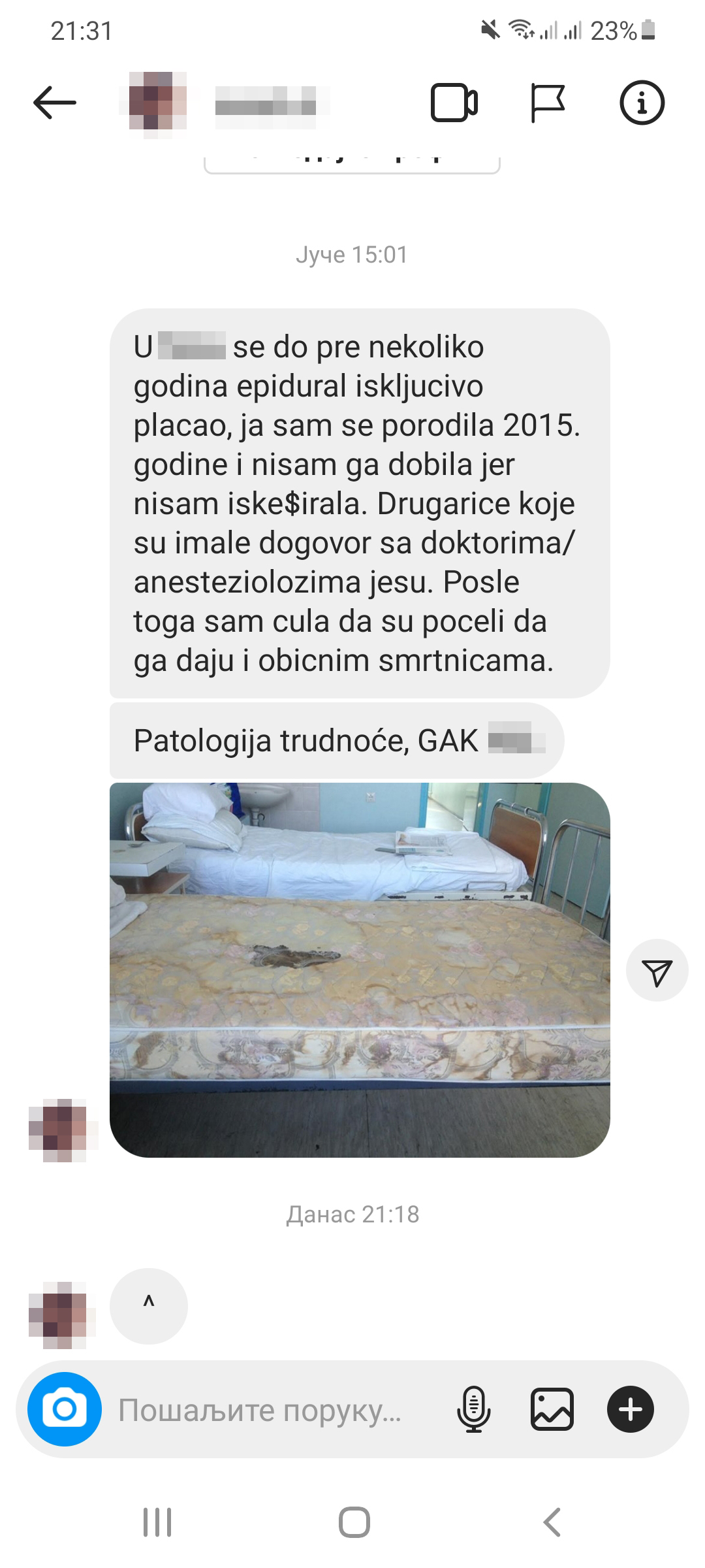 Porodilišta, porodilište, iskustva porodilja Foto: Instagram