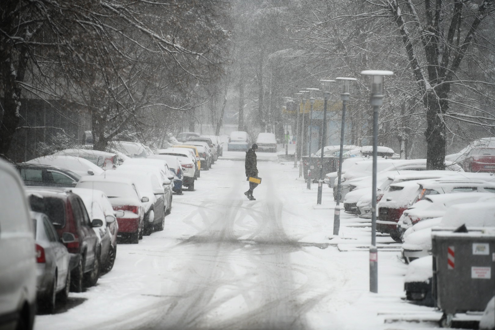 Beograd 17. januar 2021. Sneg u Beogradu iznenadio je danas gradjane Foto:Vesna Lalić/Nova.rs