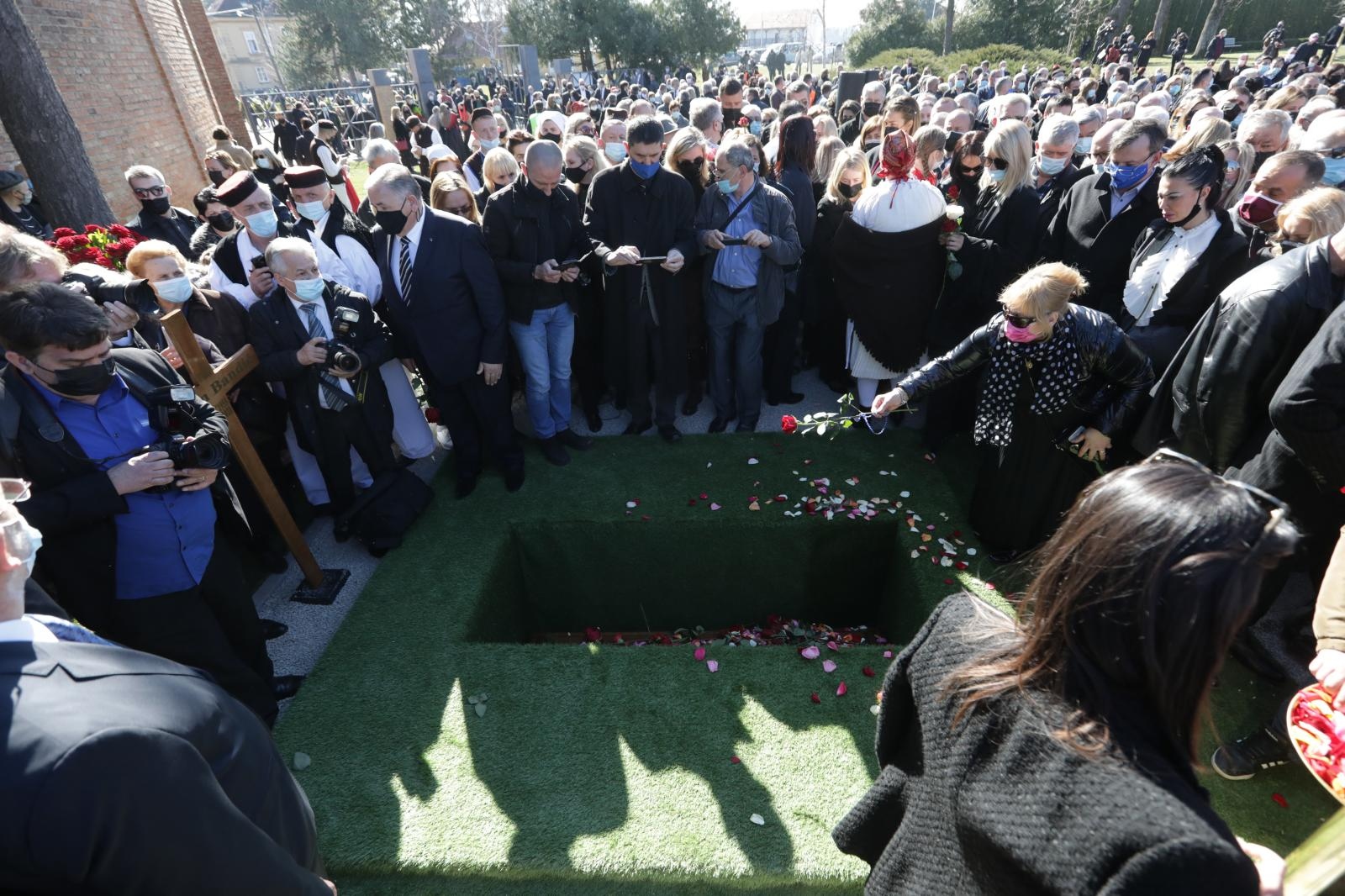 03.03.2021., Zagreb - Posljednji ispracaj gradonacelnika Milana Bandica na groblju Mirogoj. Photo: Robert Anic/PIXSELL
