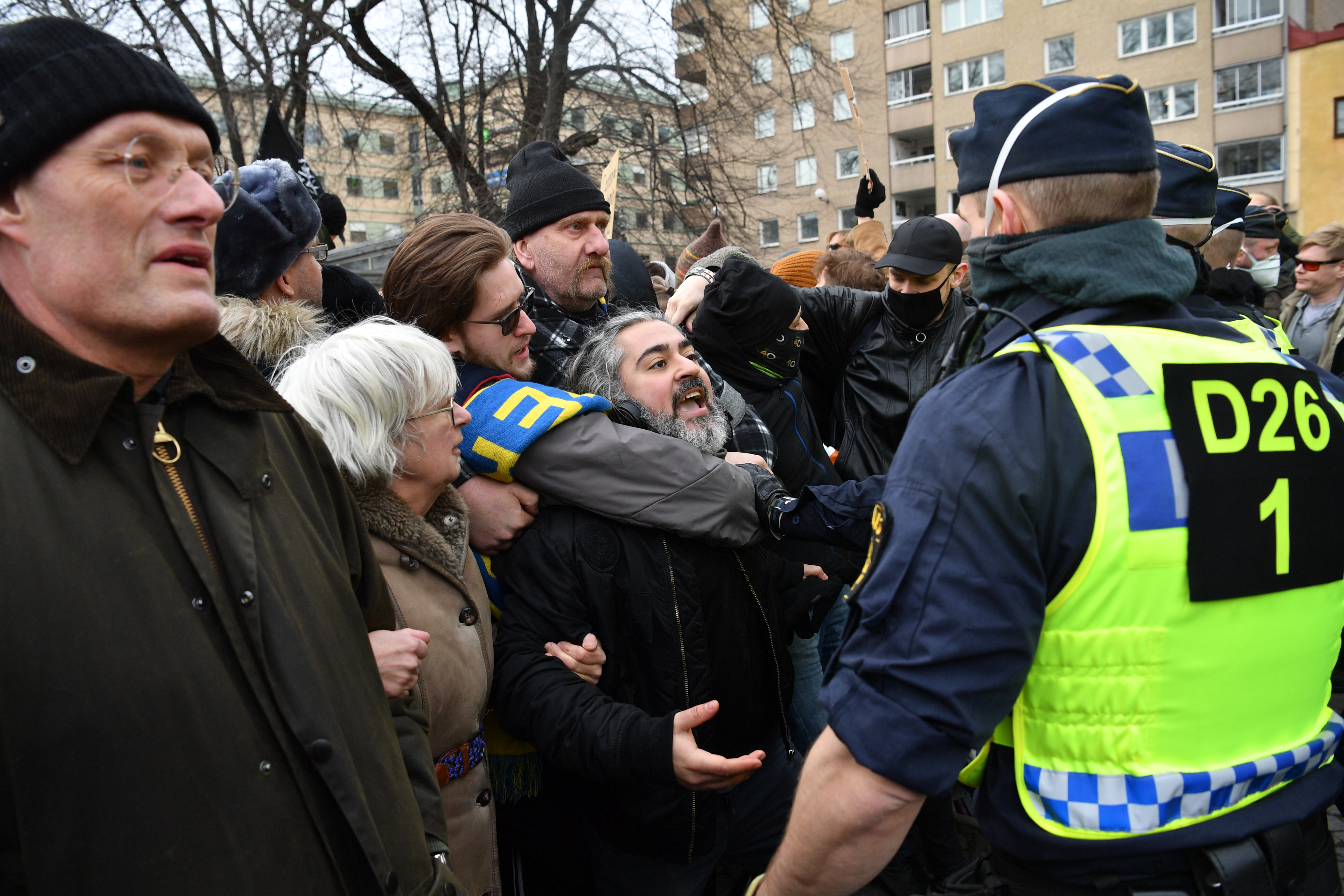Anti-lockdown protest in Stockholm