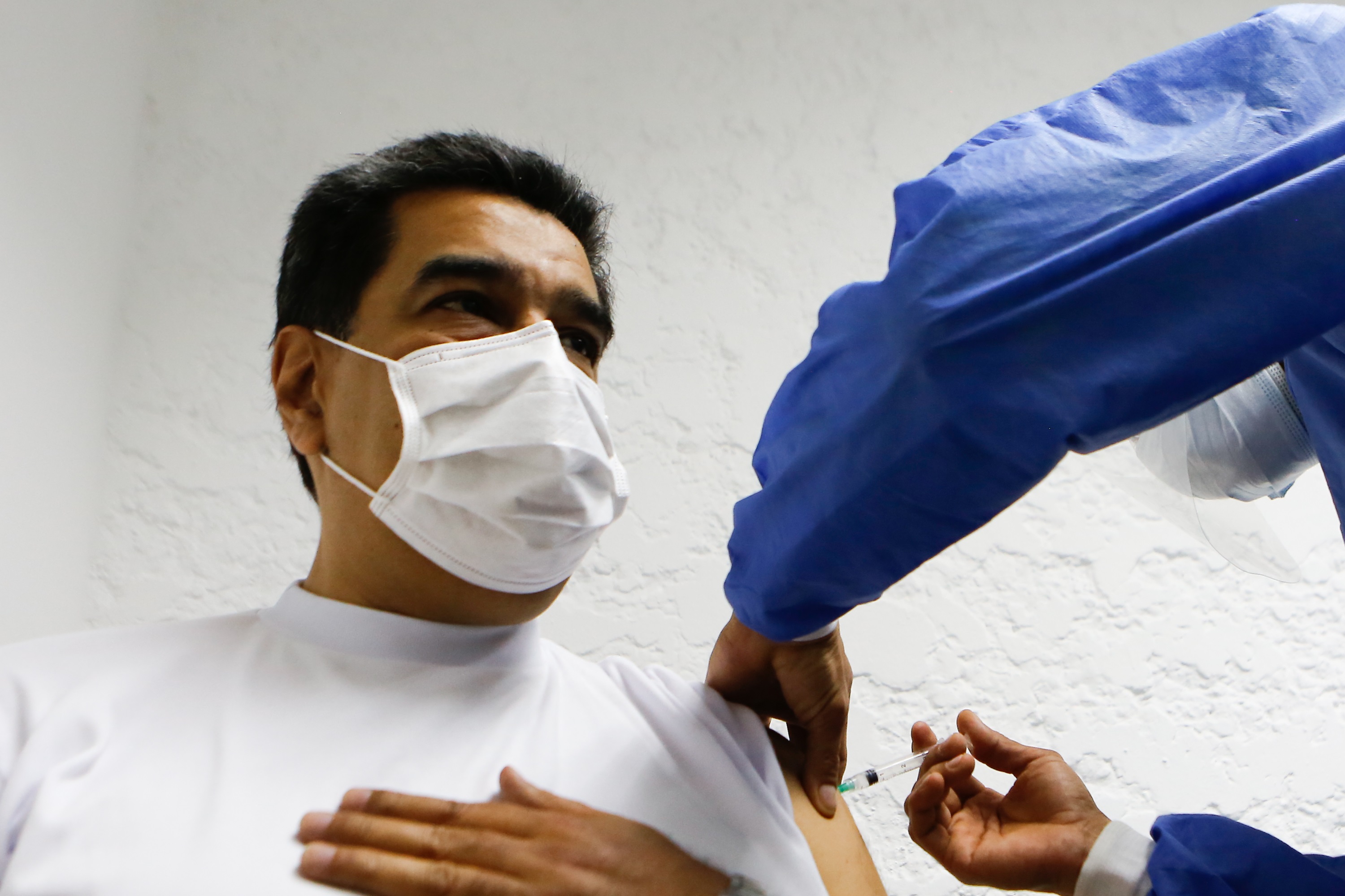 Nicolas Maduro receives first dose of Russian Sputnik V vaccine