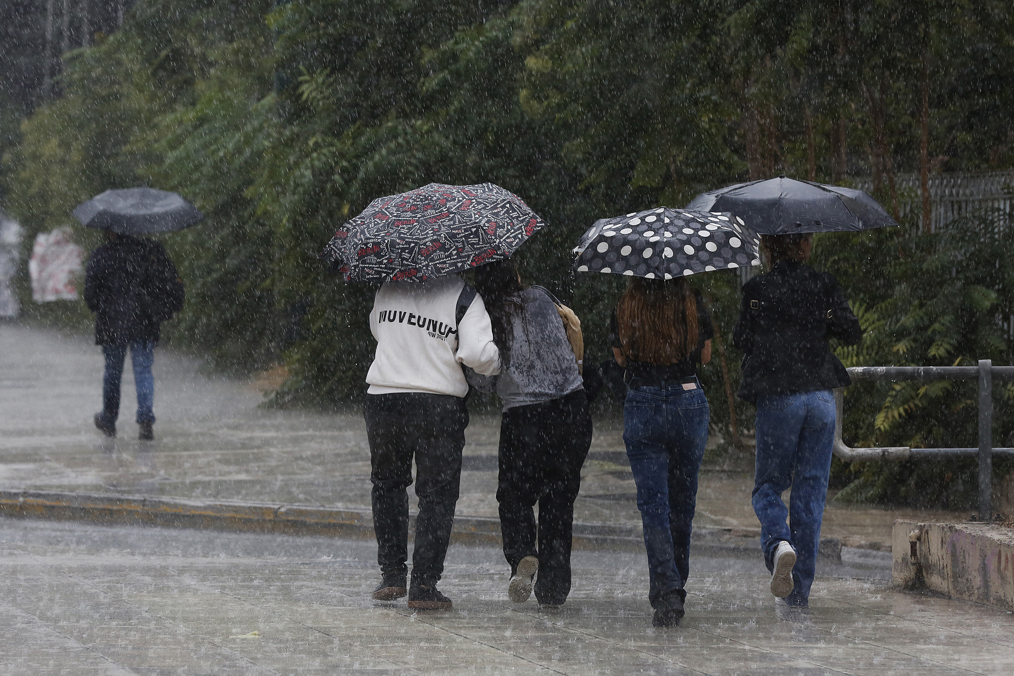 Heavy rain in Athens