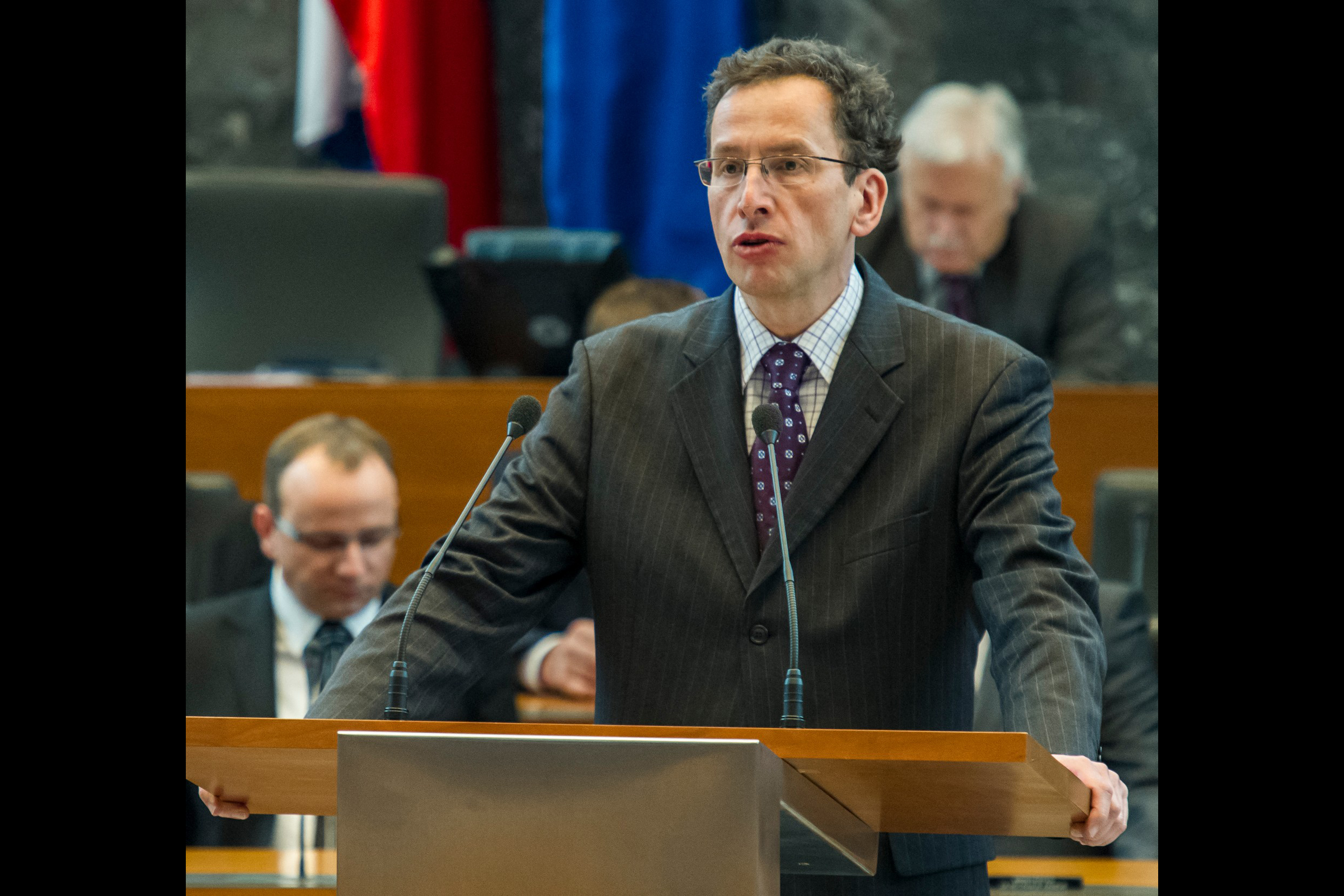Ziga Turk, new Minister for Education, Science, Culture and Sport speaks in Parliament in Ljubljana on February 10, 2012.,Image: 117422455, License: Rights-managed, Restrictions: , Model Release: no, Credit line: Jure Makovec / AFP / Profimedia