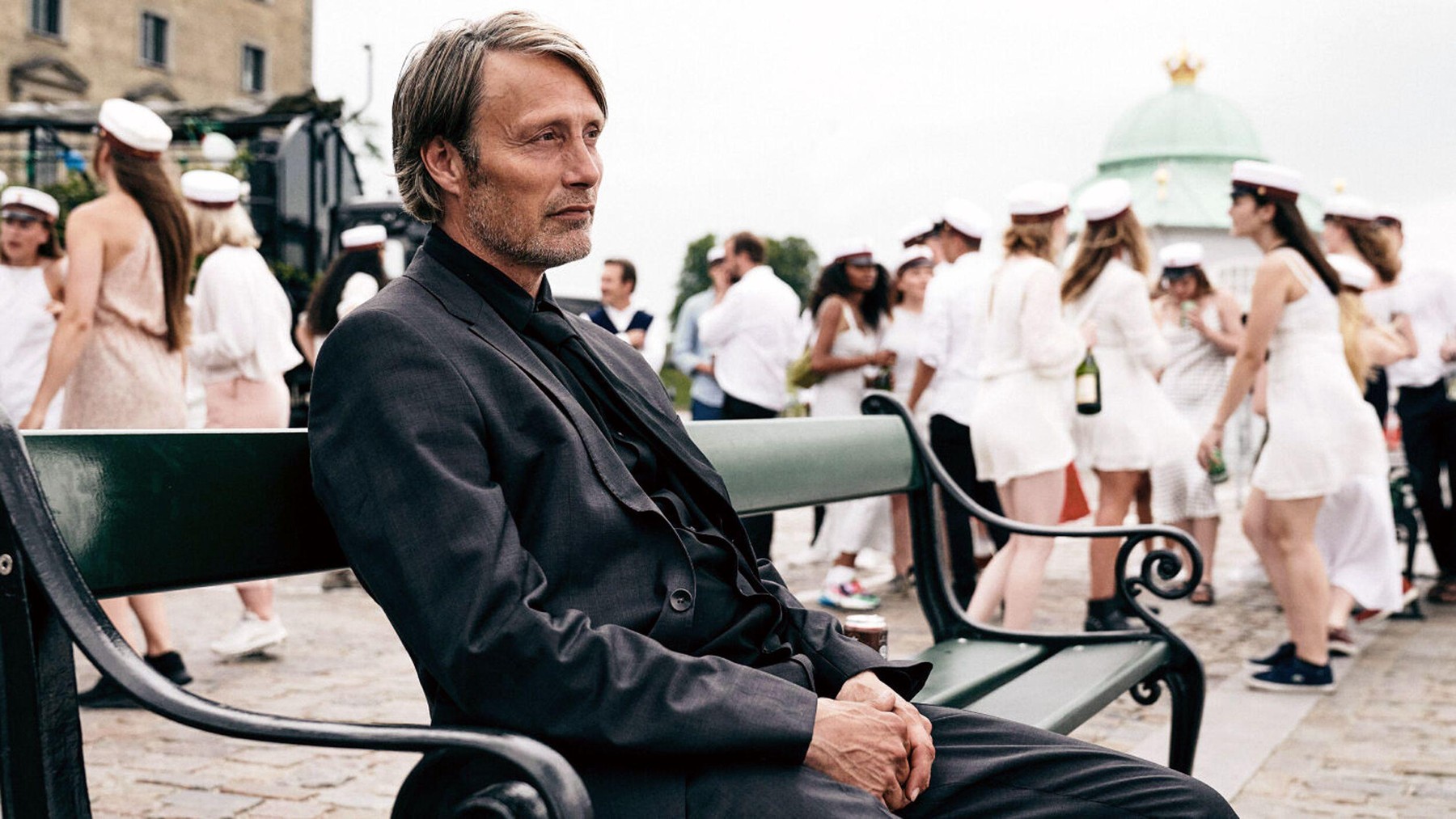 Another Round (Danish: Druk, "binge drinking") is a 2020 comedy-drama film directed by Thomas Vinterberg, from a screenplay by Vinterberg and Tobias Lindholm. An international co-production between Denmark, the Netherlands, and Sweden, the film stars Mads
