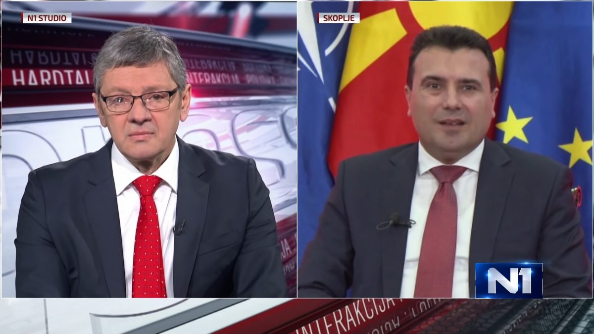Jugoslav Ćosić, Zoran Zaev, emisija Pressing Foto: N1