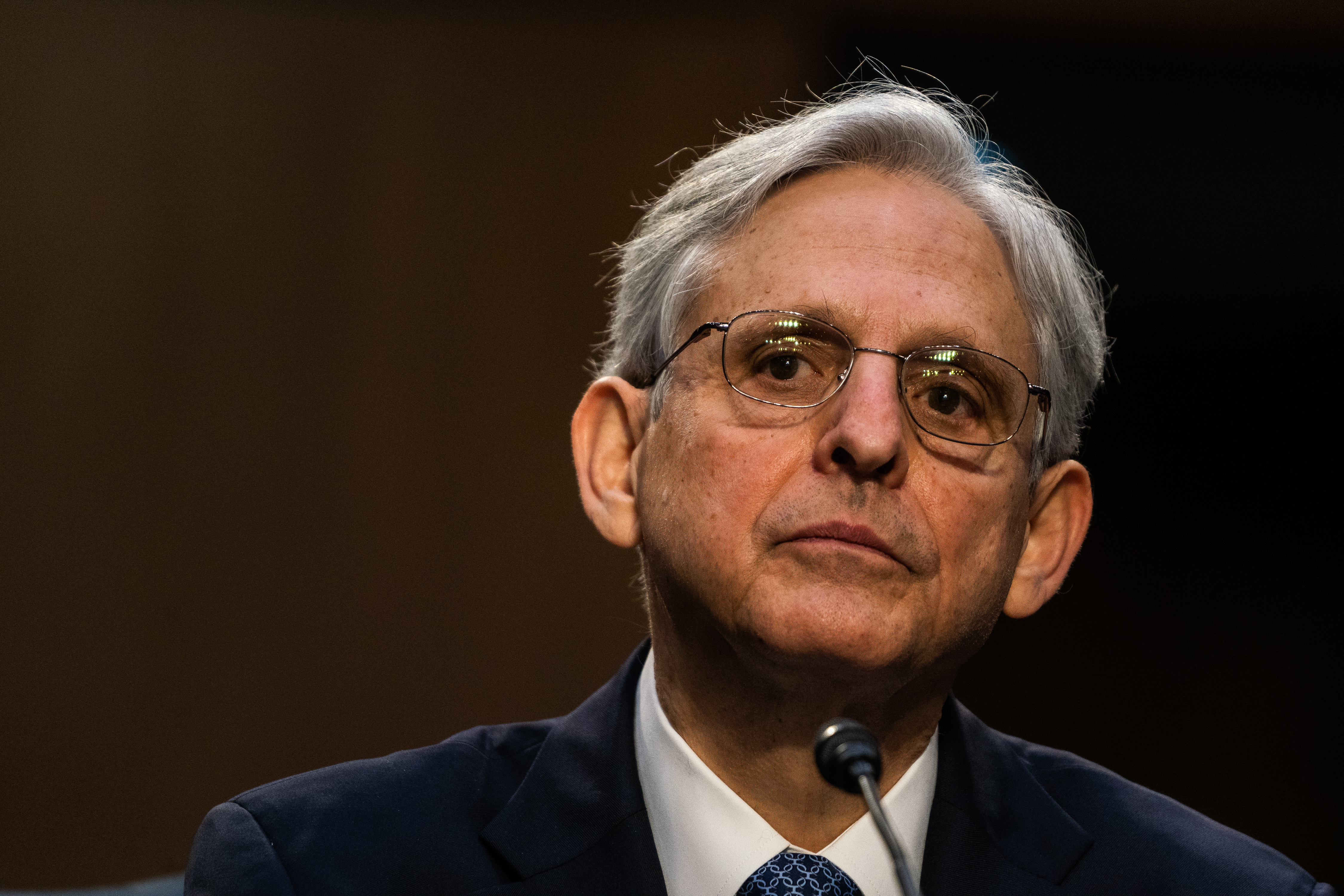 epa09029954 Nominee for US Attorney General, Judge Merrick Garland during his confirmation hearing before the Senate Judiciary Committee on Capitol Hill in Washington, DC, USA, 22 Ferbuary 2021.  EPA-EFE/DEMETRIUS FREEMAN / POOL