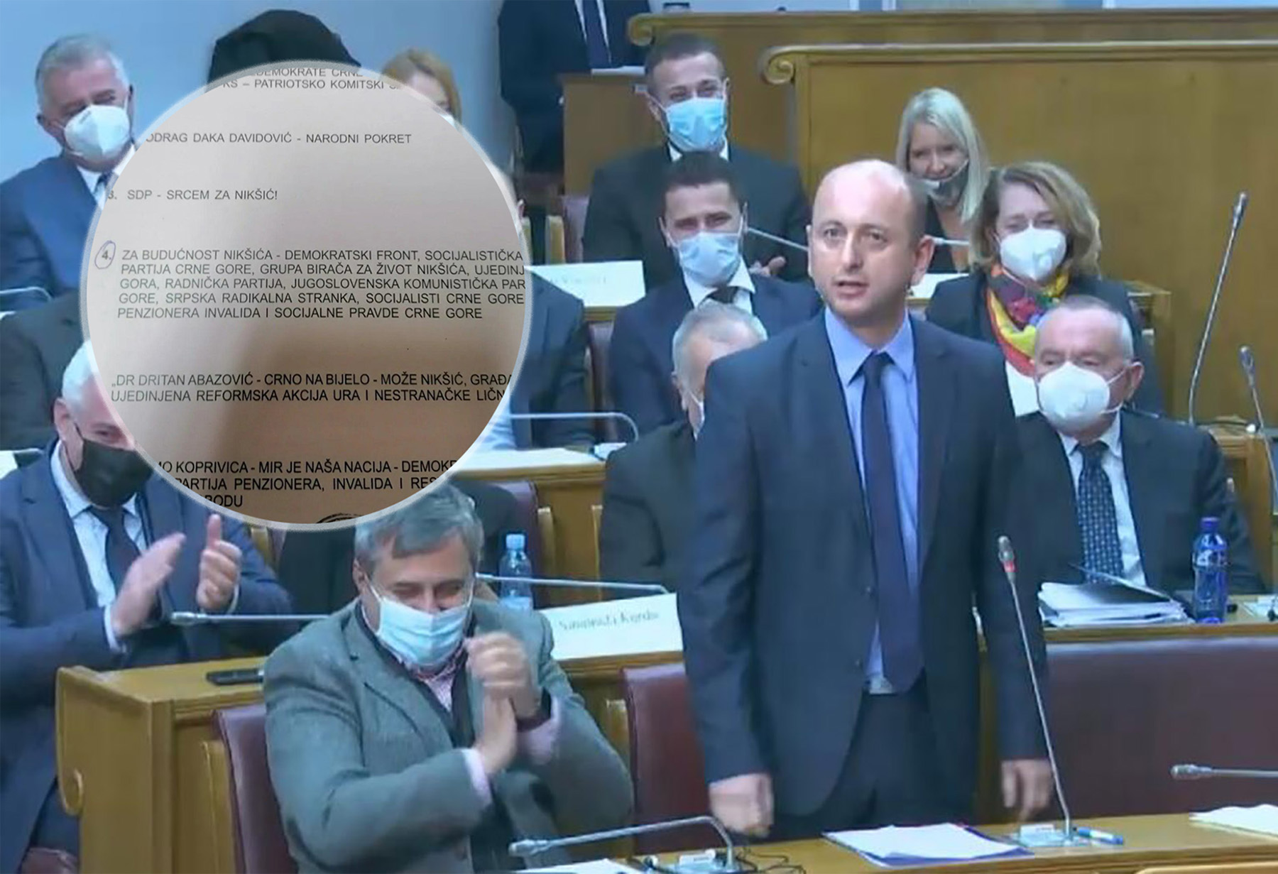 Milan Knežević glasački listić