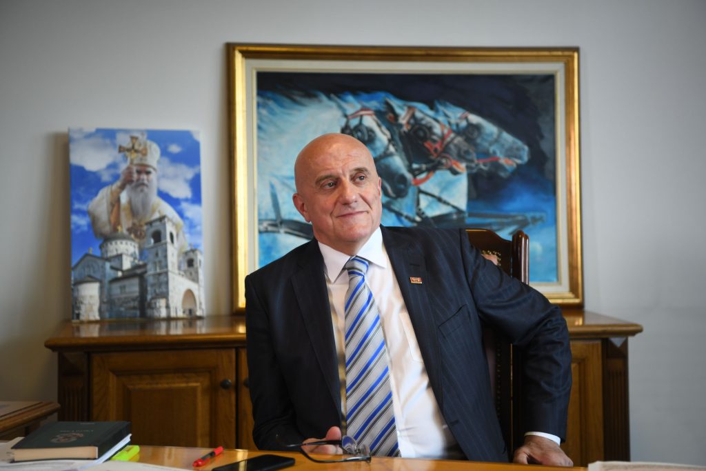 Nikšić, 14.03.2021. Crna Gora, Nikšić, glasanje, Miodrag Davidović, Daka Davidović, Predsednik Narodnog pokreta i biznismen Foto: Filip Krainčanić/Nova.rs