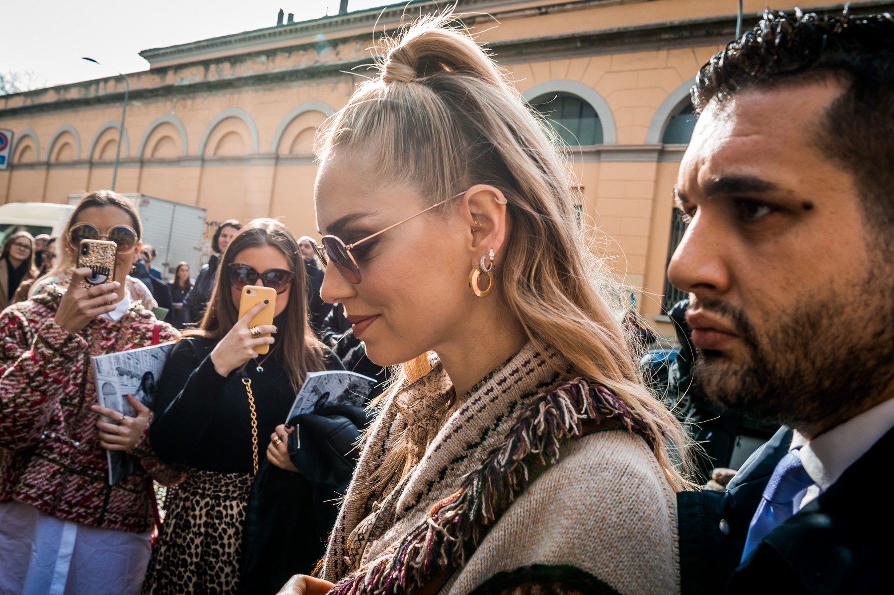 Italy: Milan. Fashion Week Street Photo Outside Etro fashion show in Piazza Conservatorio