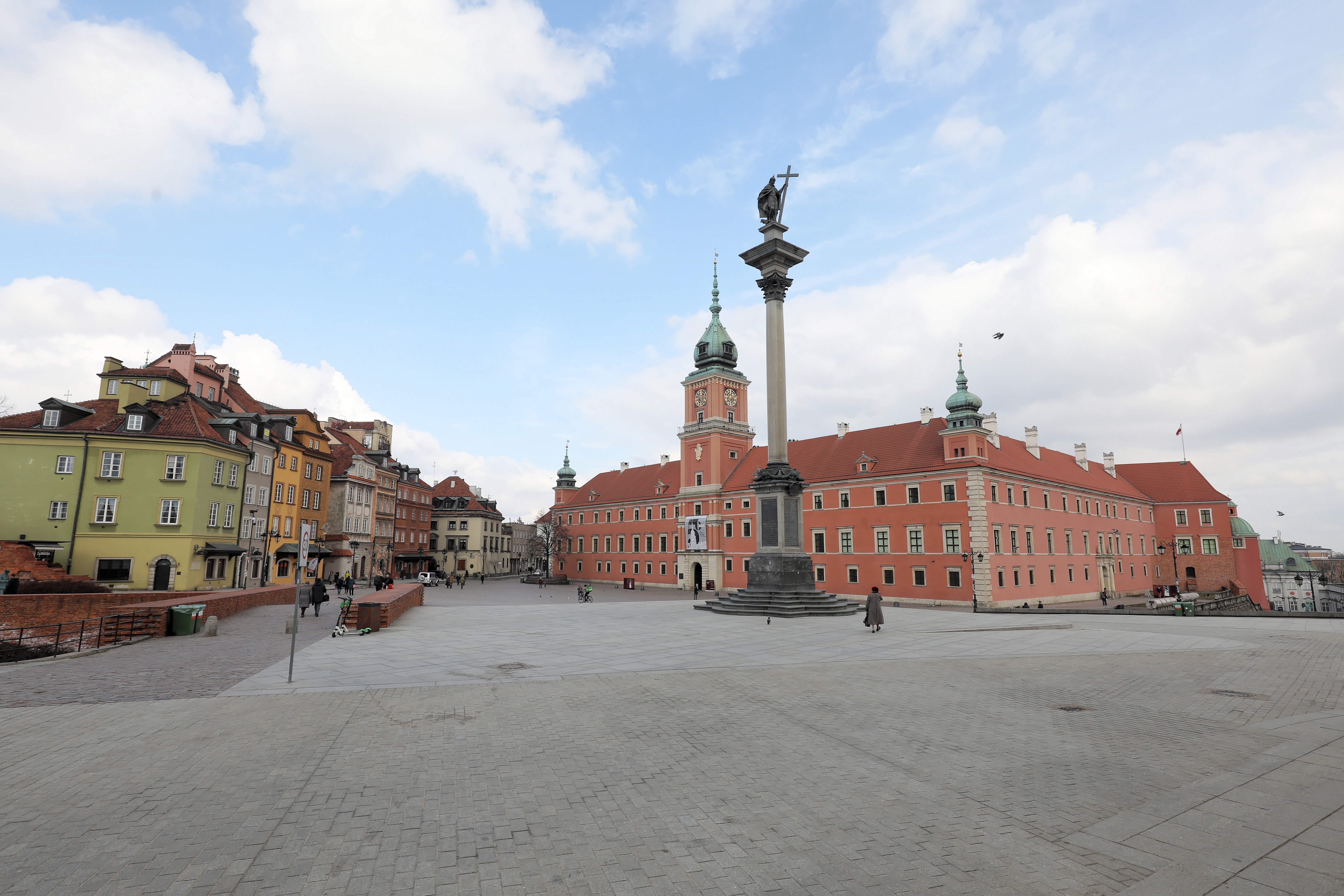 Empty streets in Warsaw
