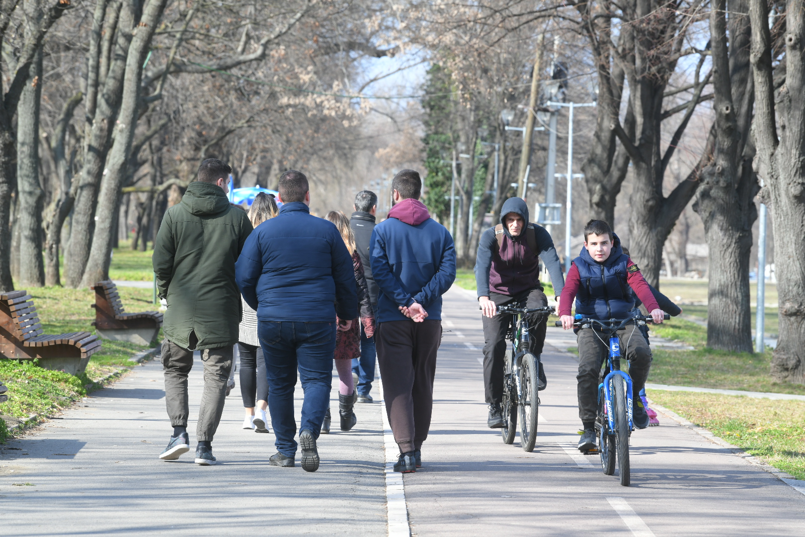 Beograd 28. februar 2021. Lepo vreme, setaliste, Novi Beograd Foto:Nemanja Jovanović/Nova.rs