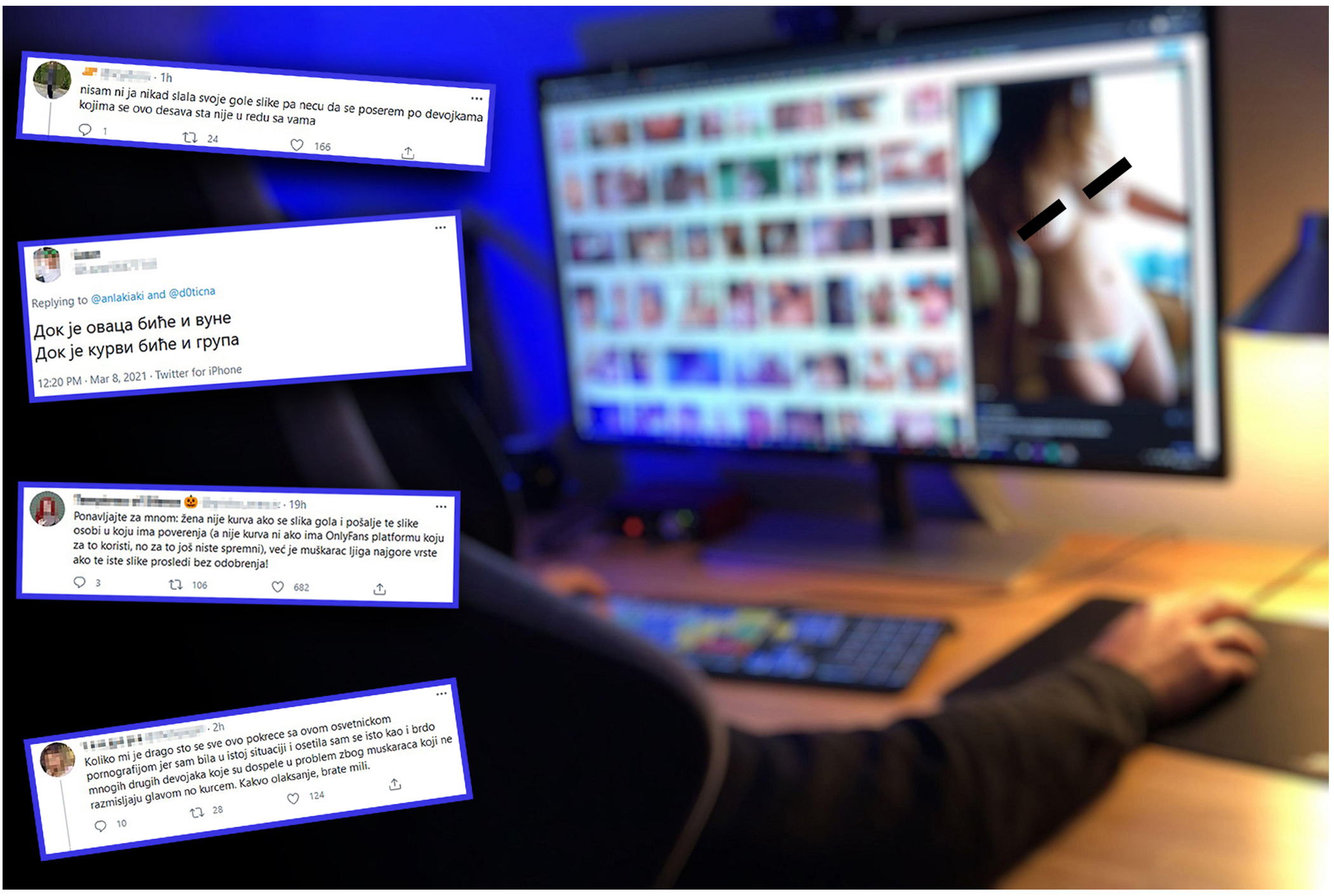 profimedia-0563794191-tviter-1 gotovo Teenage Male Browses Adult Website in a Subdued Bedroom - Defocused