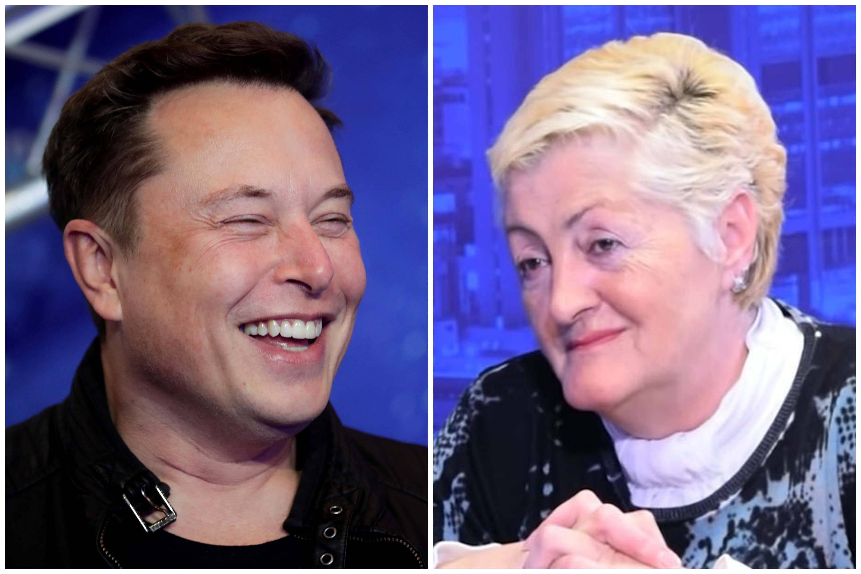 Ilon Mask, Jovanka Jolić, kombo Foto: EPA-EFE/HANNIBAL HANSCHKE/Printscreen/YouTube/BALKAN INFO - Zvanični kanal