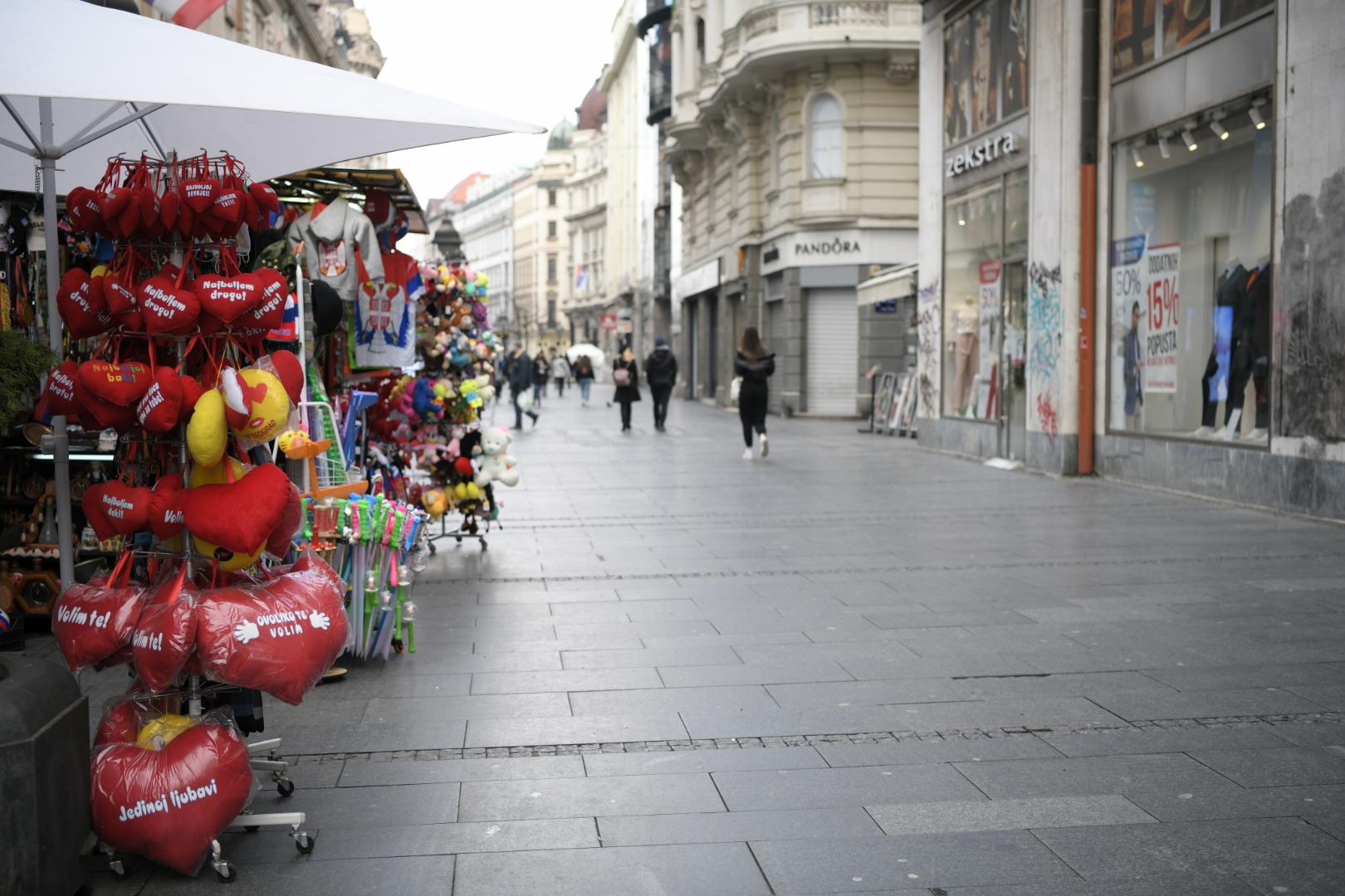 Beograd, 13.03.2021. Pust grad, prazne ulice, zatvorene prodavnice, koronavirus zatvaranje, zatvoreni kafići, grad duhova Foto: Dragan Mujan/Nova.rs