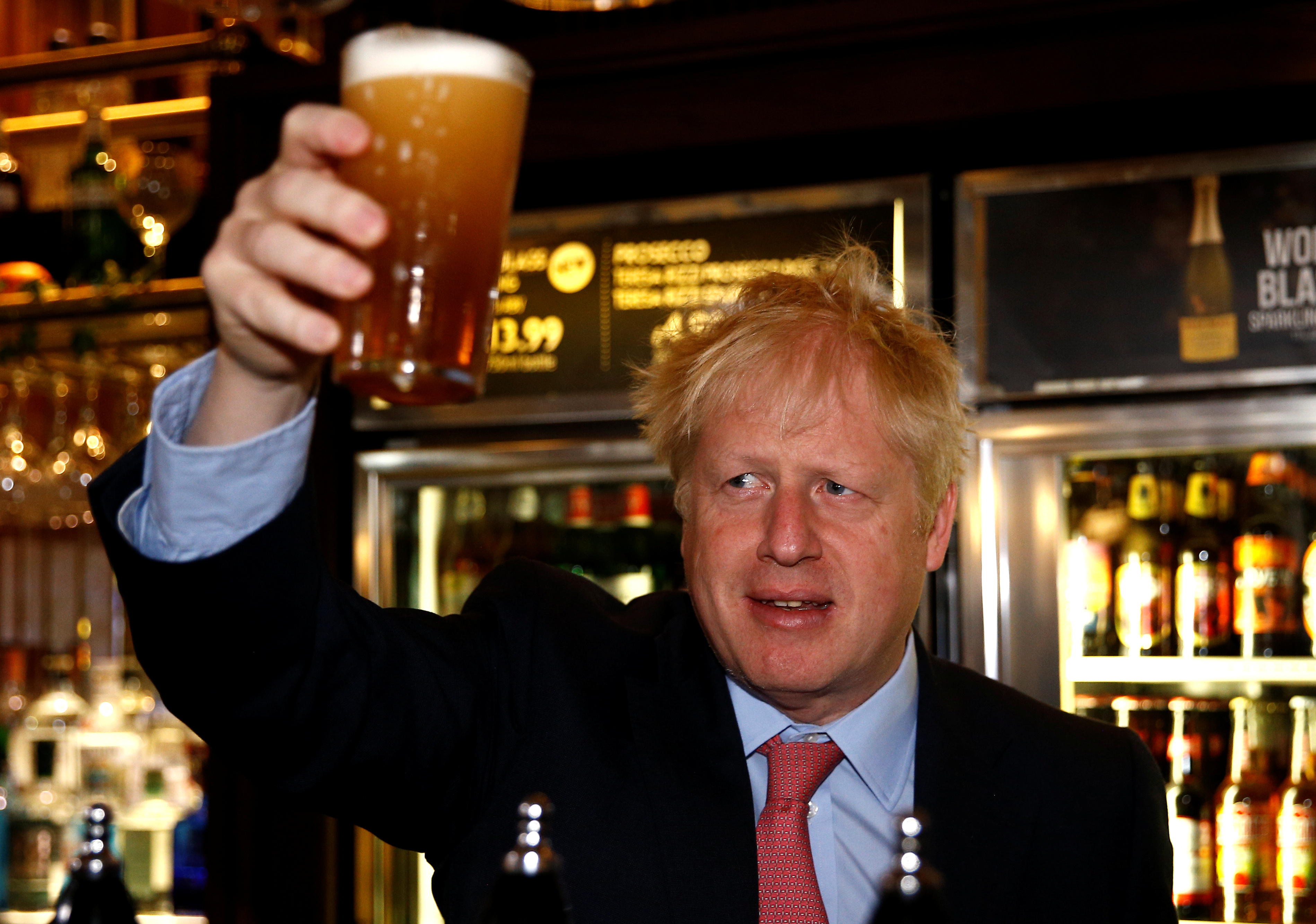 Boris Johnson visits Wetherspoons Metropolitan bar in London