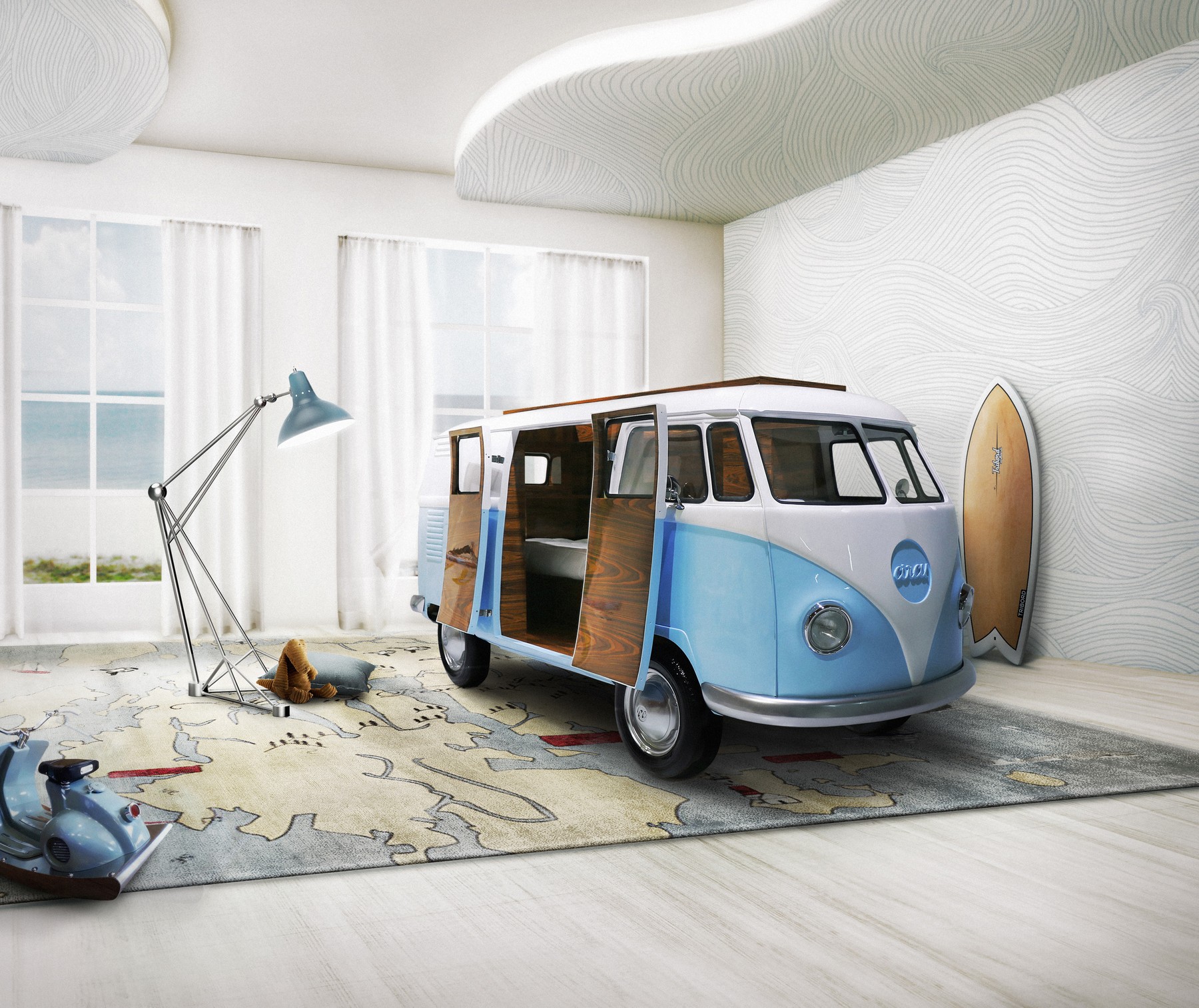 Magical furniture turns a child's bedroom into the ultimate play area