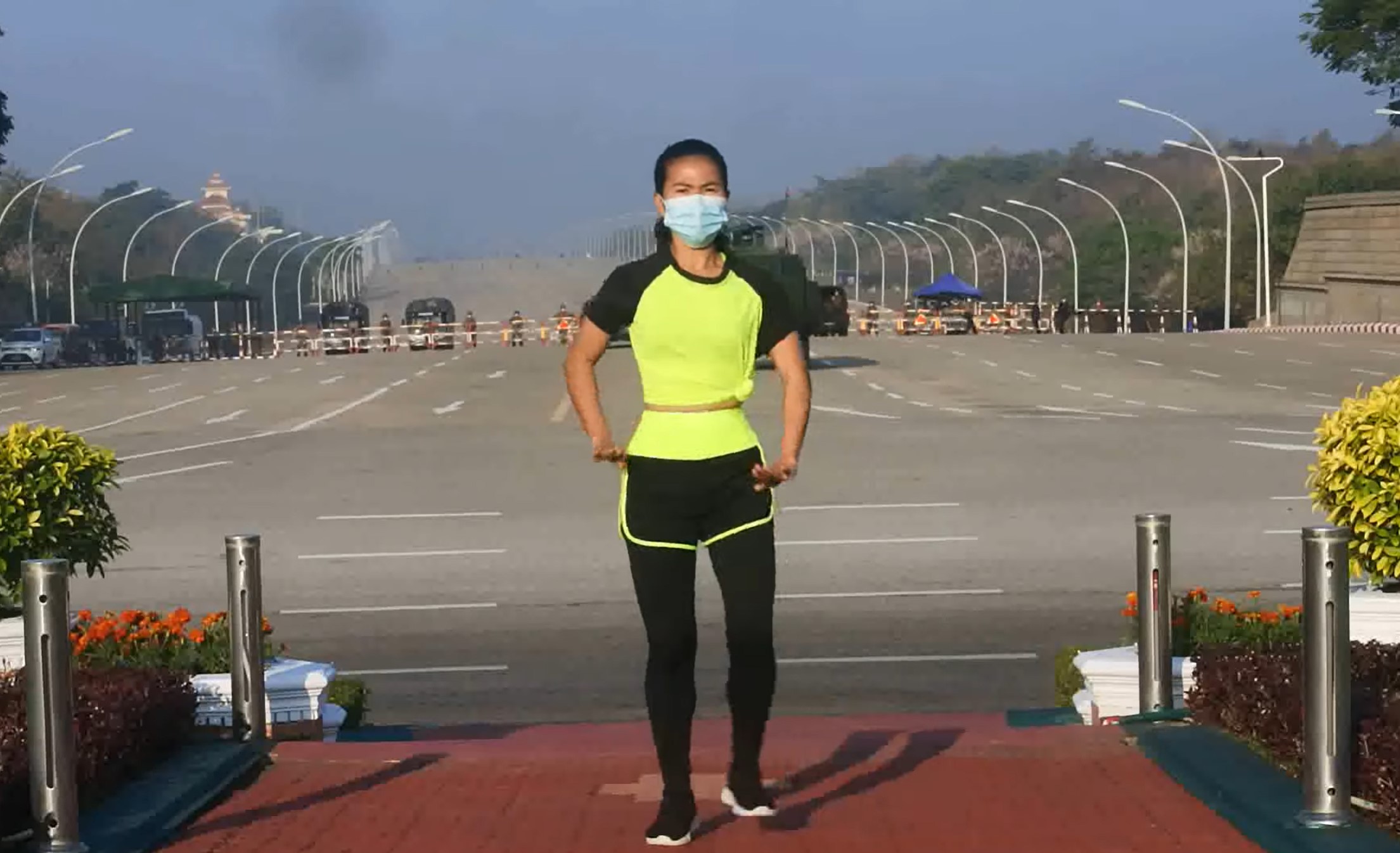 Myanmar Dance Workout during the military coup