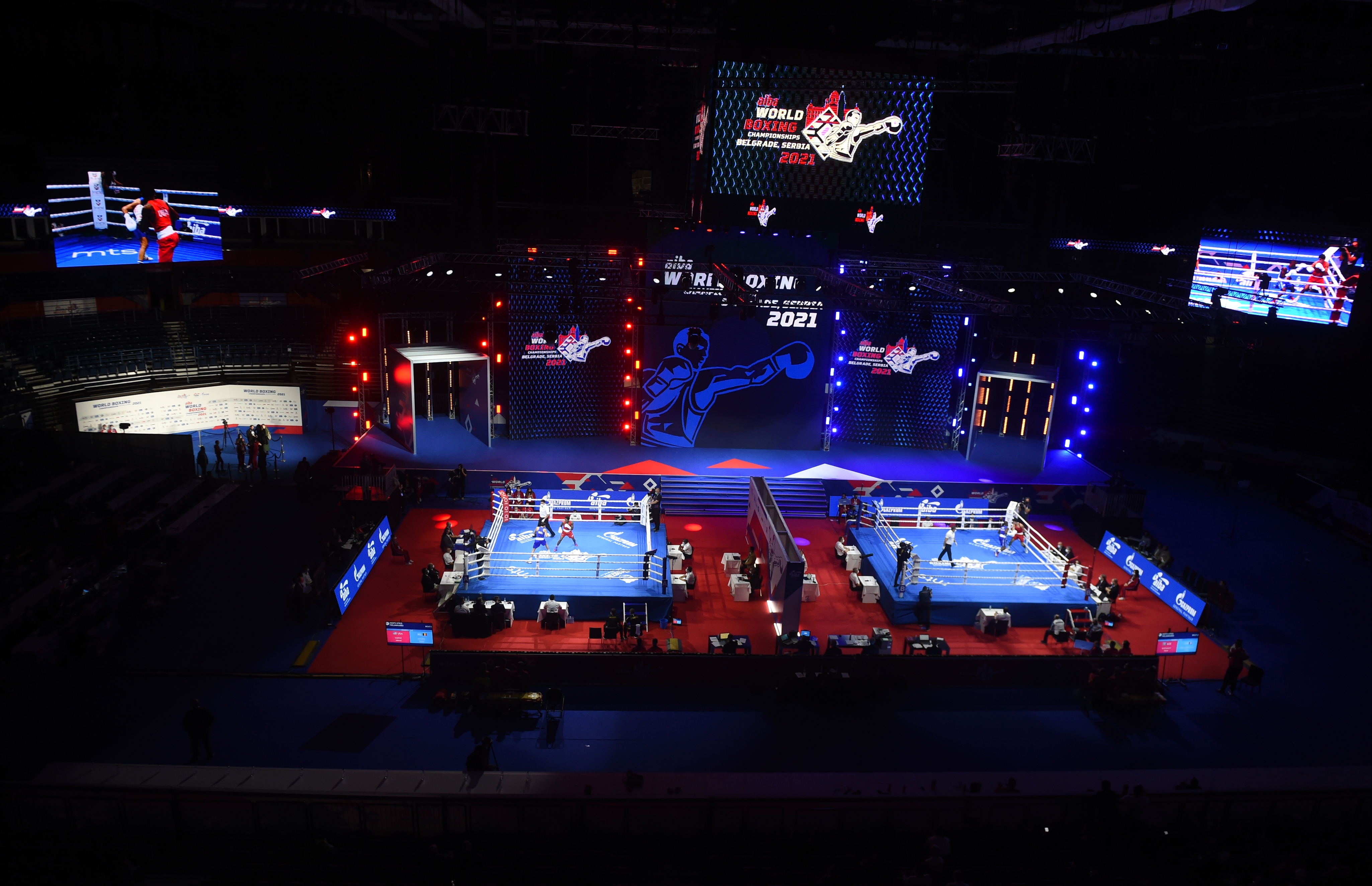 AIBA World Boxing Championships-Belgrade 2021
Beograd, 25.10.2021.
Harvey Jahmal (Red) Usturoi Vasile (Blue)
foto: Starsport.rs ©