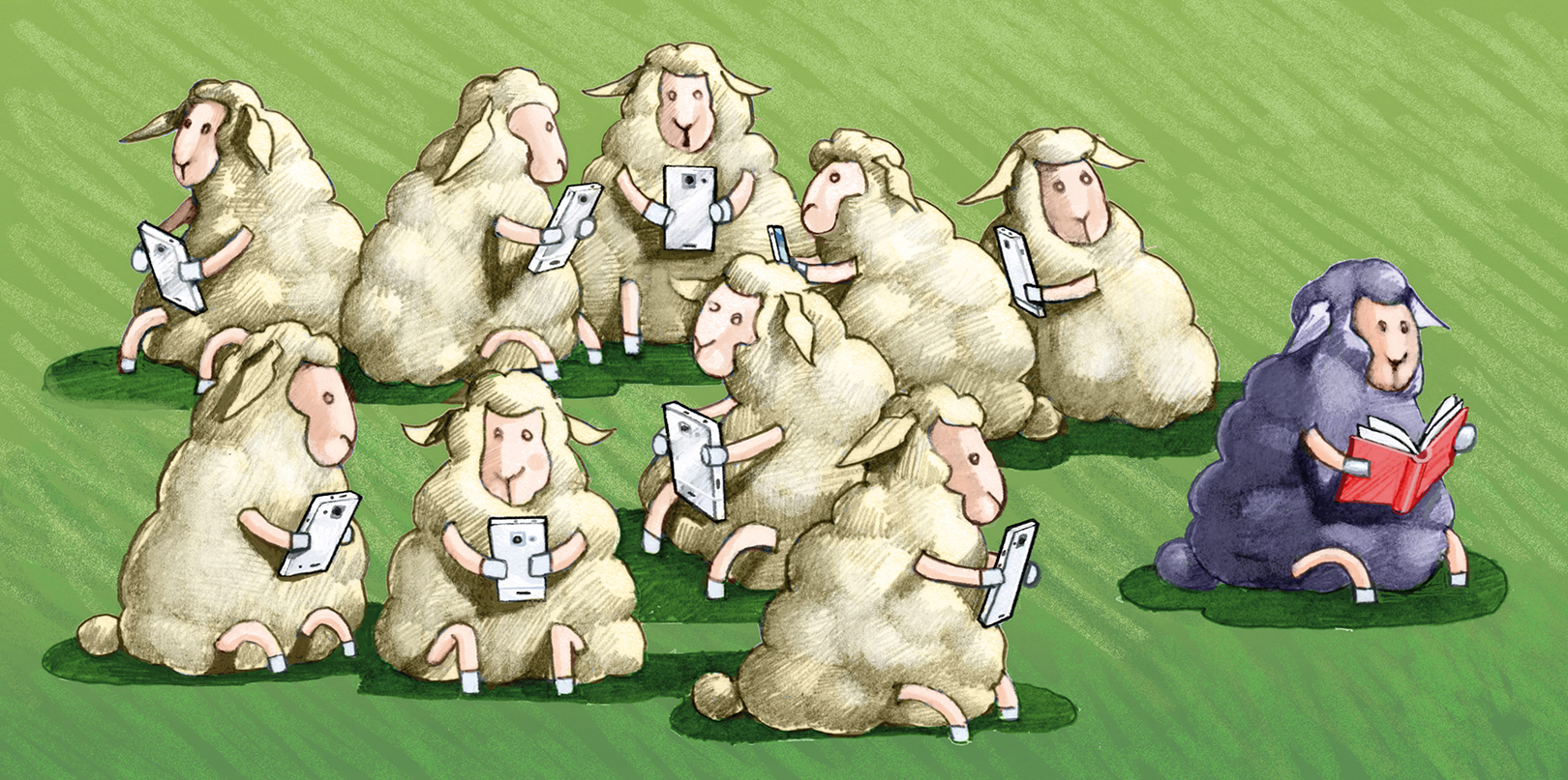 Ilustracija the sheep black law all the other white sheep use the jail cell humorous illustration metaphor of diversity