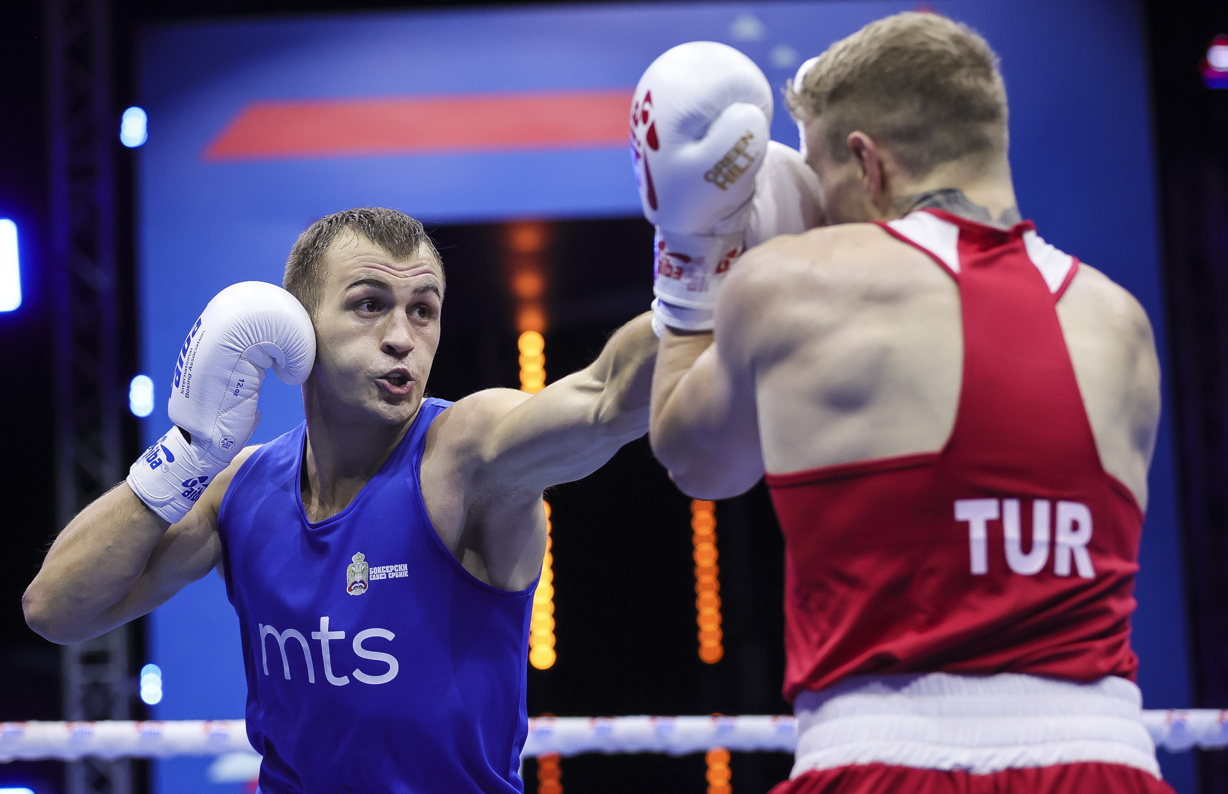 Kaan Aykutsun (TUR) v Vladimir Mironchikov (SRB)
AIBA World Boxing Championships-Belgrade 2021-Opening Ceremony 
Beograd, 30.10.2021.
foto: Srdjan Stevanovic/Starsport.rs ©
