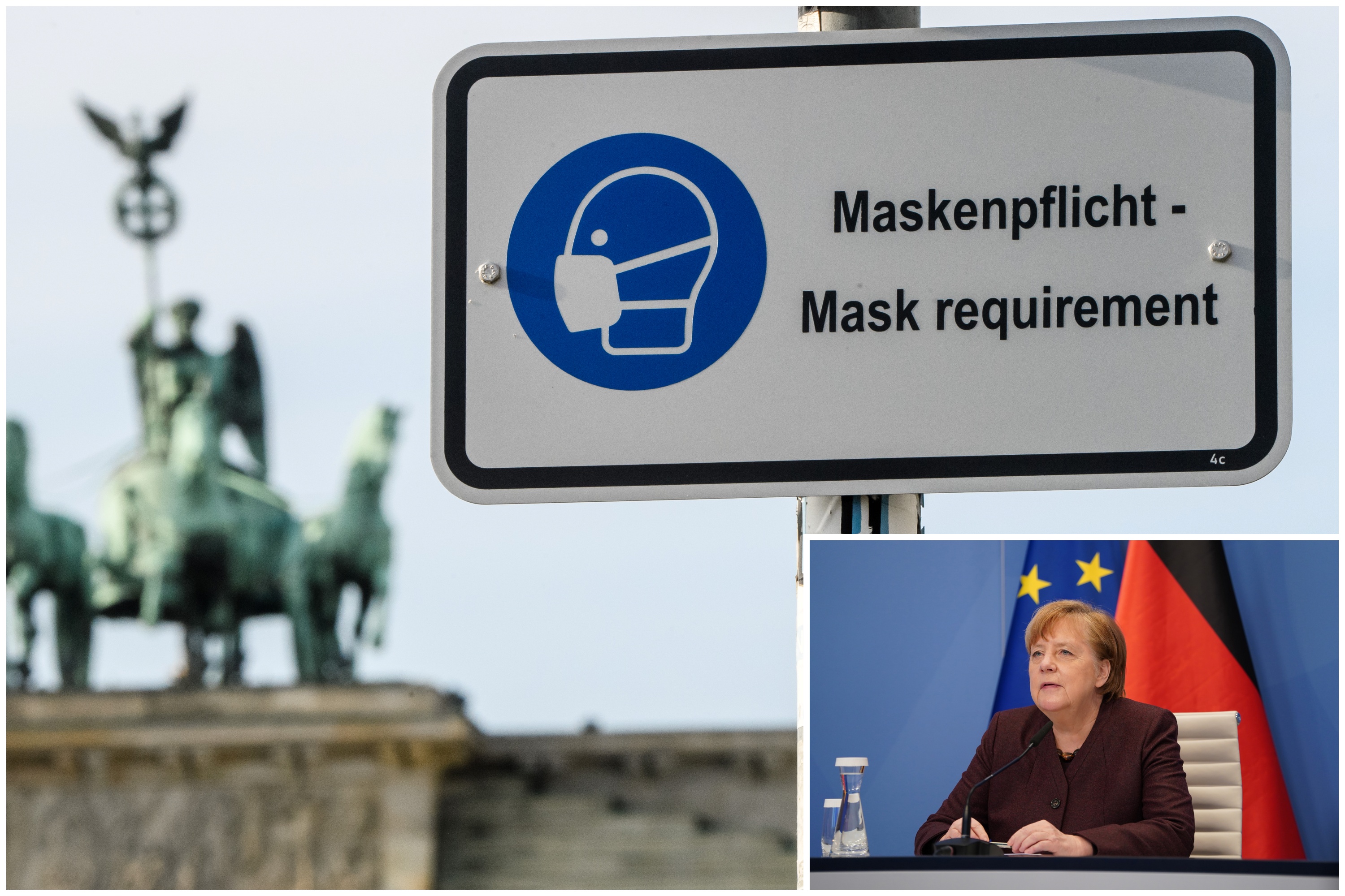 Nemačka, Angela Merkel, kombo Foto: EPA-EFE/CLEMENS BILAN/SEAN GALLUP