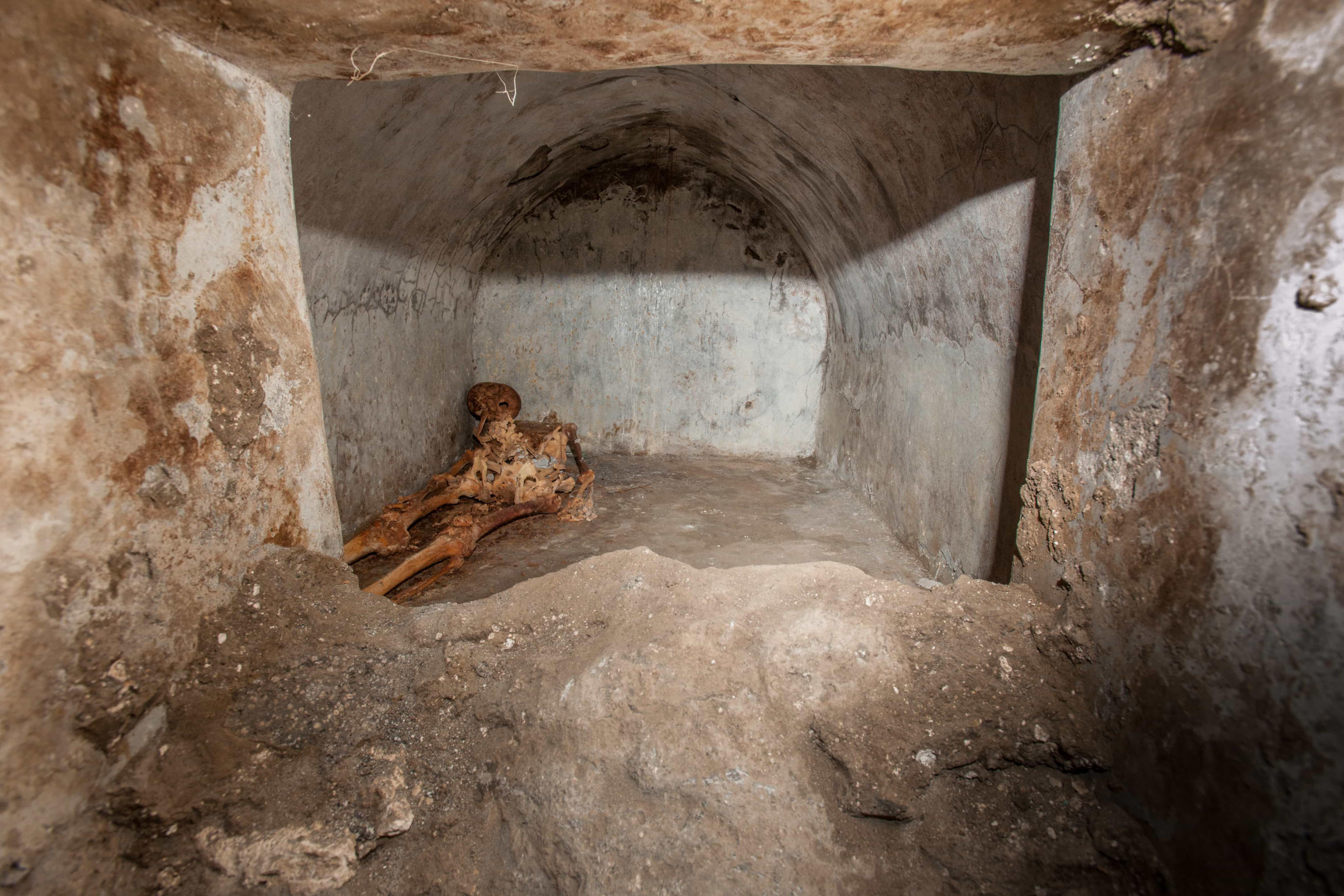 Unique tomb with half-mummified body discovered in Pompeii