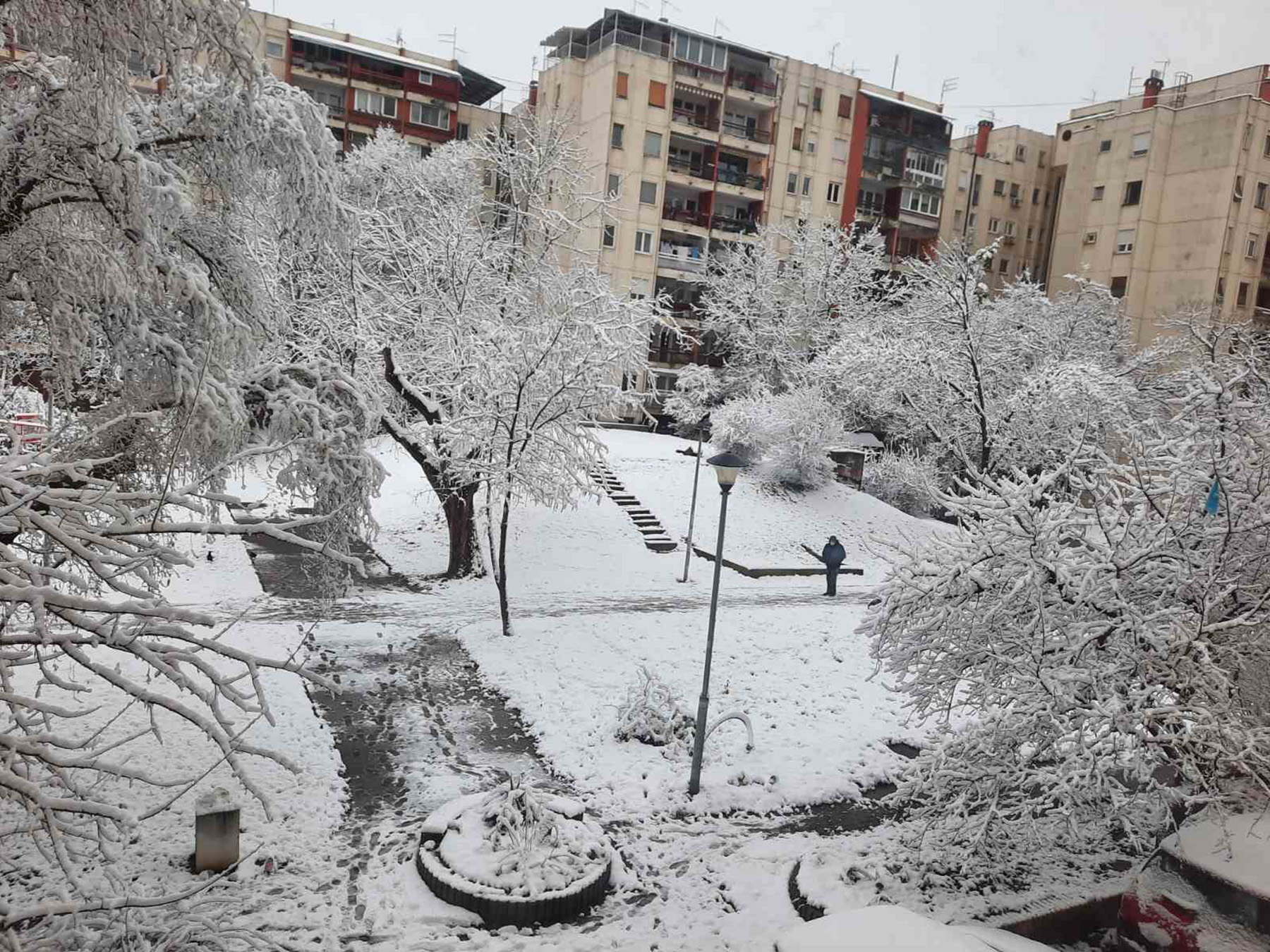 Sneg u Beogradu Novi Beograd Blok 70