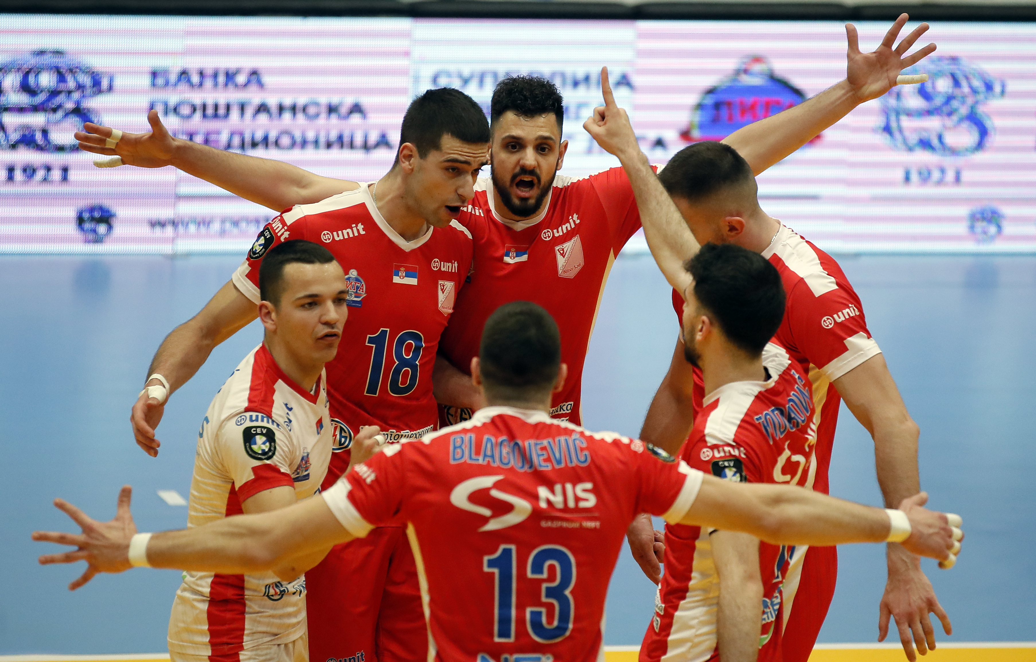Filip Kovacevic i Pavle Peric Odbojka, finale plej ofa Play off Partizan - Vojvodina  Belgrade, Serbia
12.4.2021. April 12. 2021. Beograd, Srbija  foto: Pedja Milosavljevic / STARSPORT