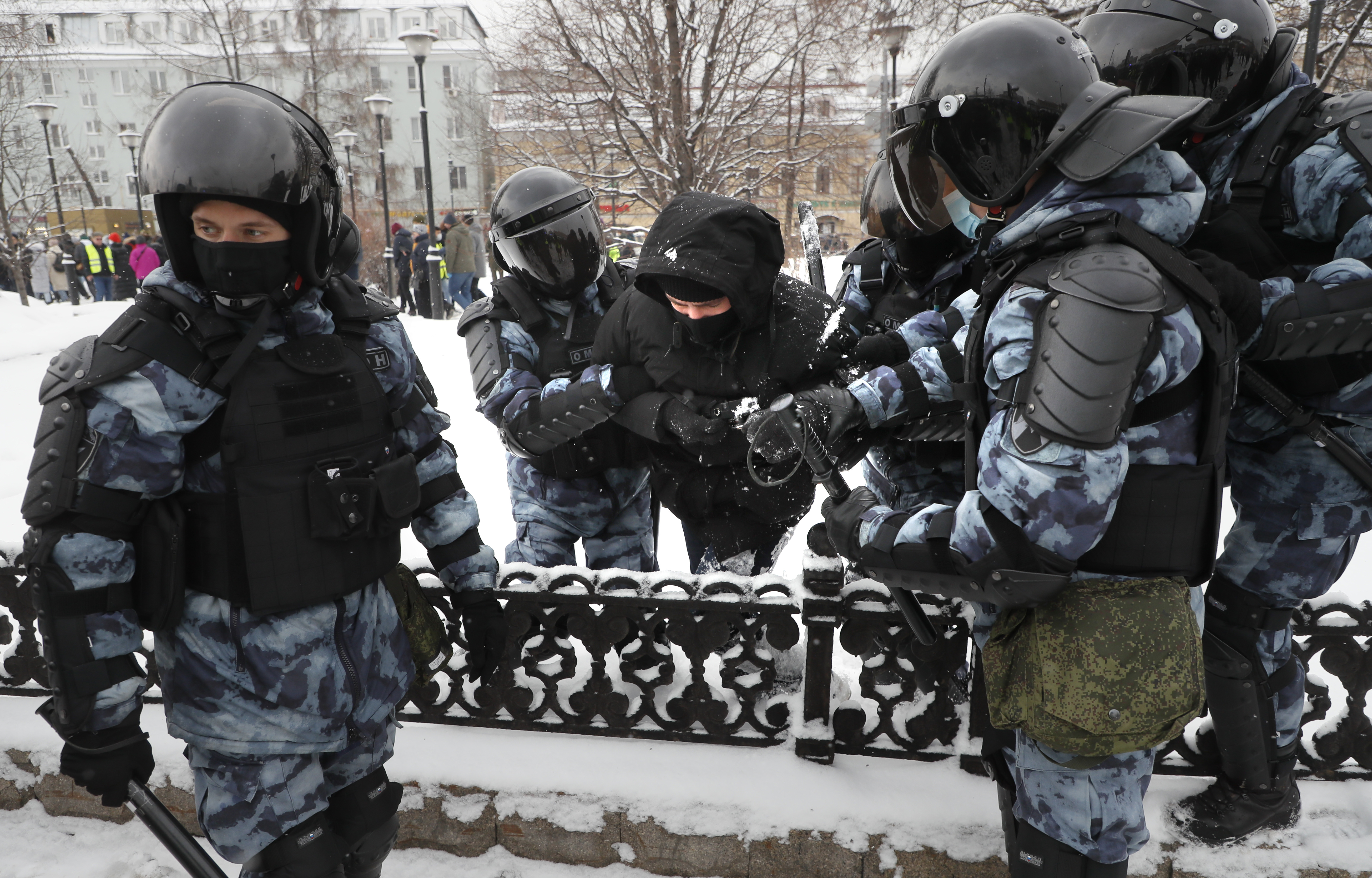Protests in support of Navalny in Russia rusija navaljni