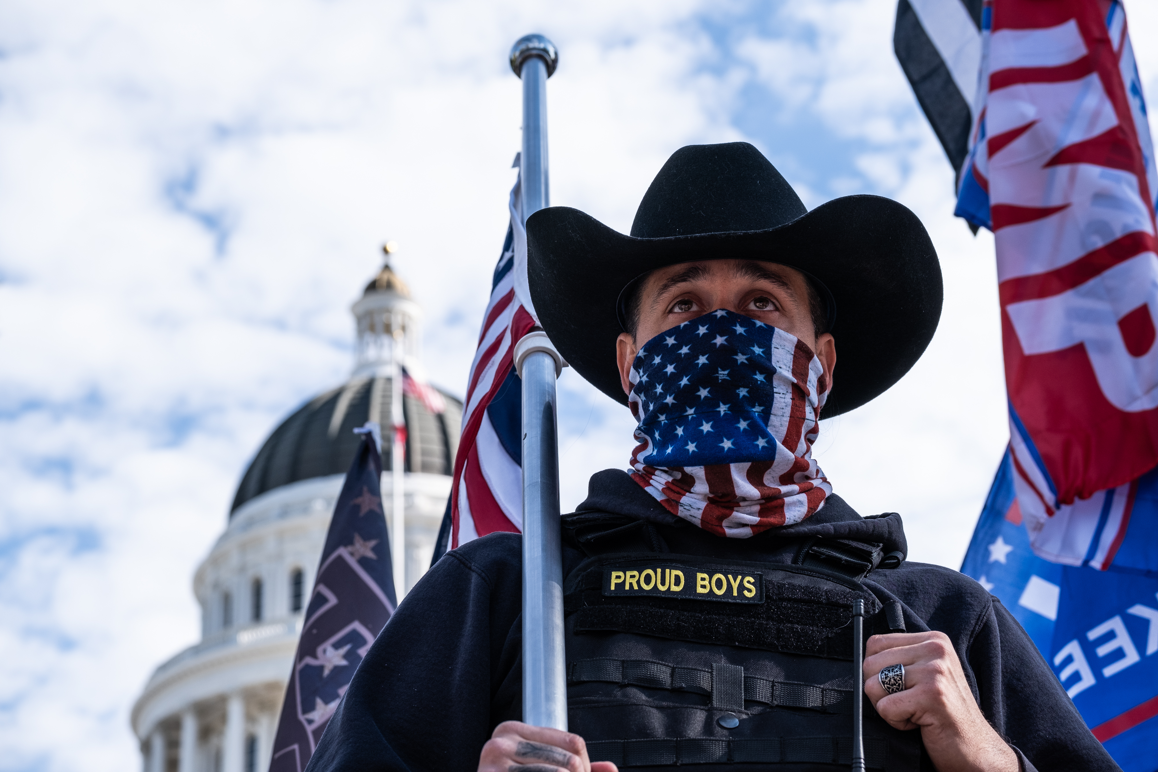 Trump supporters gather at the California State Capitol